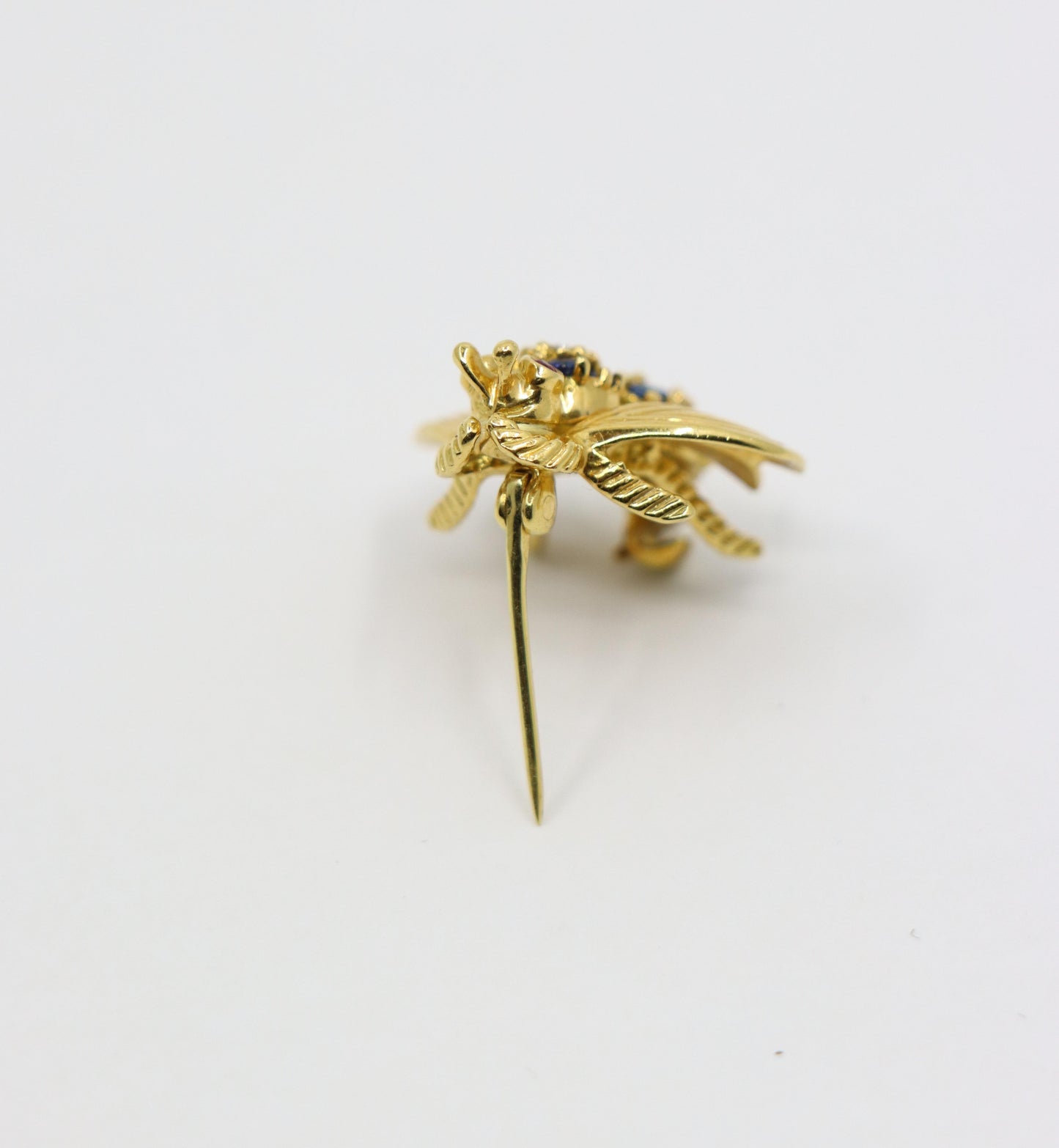 Tiffany & Co. 18K Gold Sapphire Diamond Bee Brooch