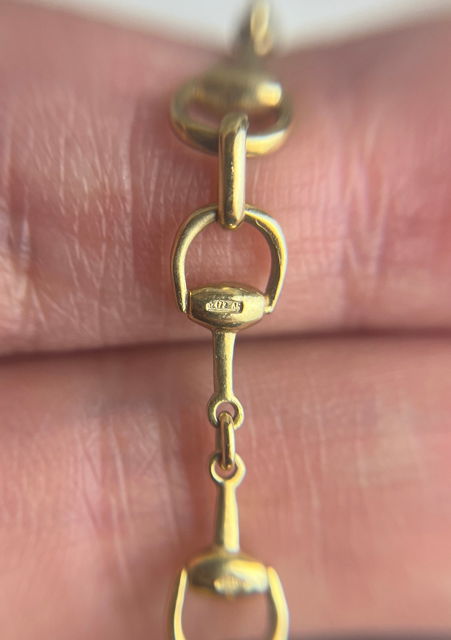GUCCI 18K Gold Tiger Eye Insect Necklace
