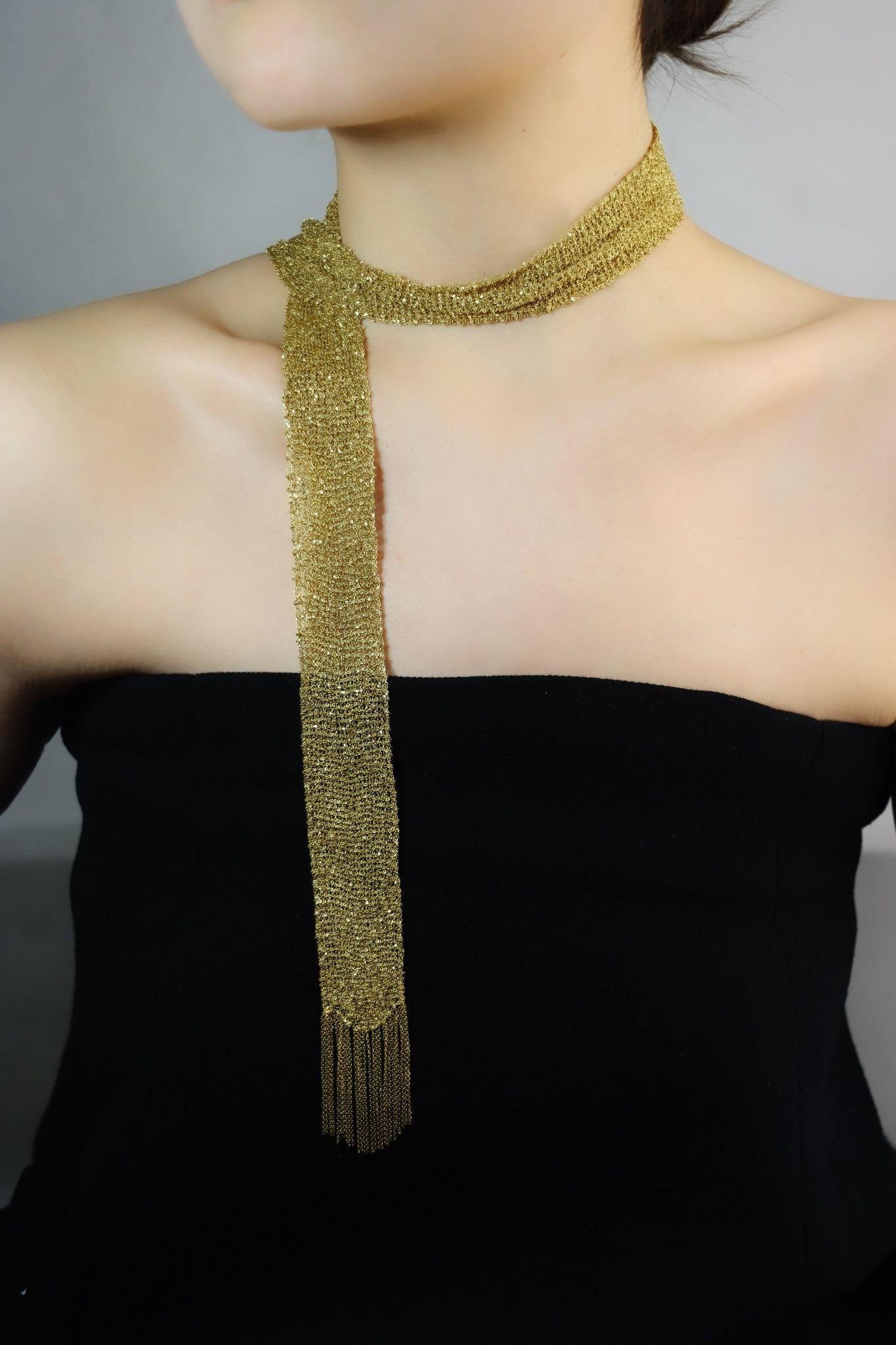 Carolina Bucci Florentine Finish 18K Gold Woven Scarf