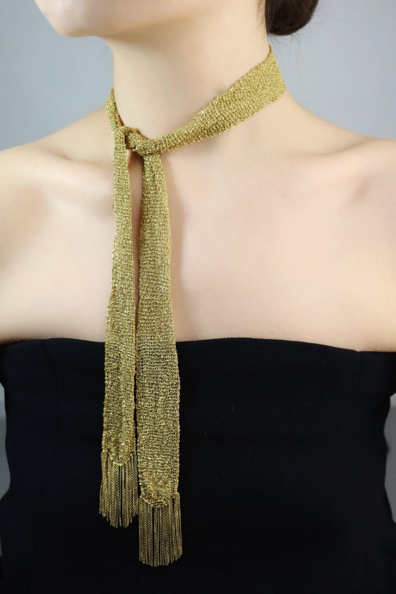 Carolina Bucci Florentine Finish 18K Gold Woven Scarf