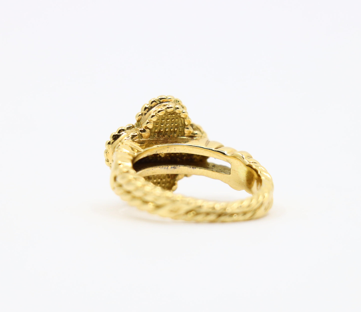 Van Cleef & Arpels 18K Gold Diamond Alhambra Ring
