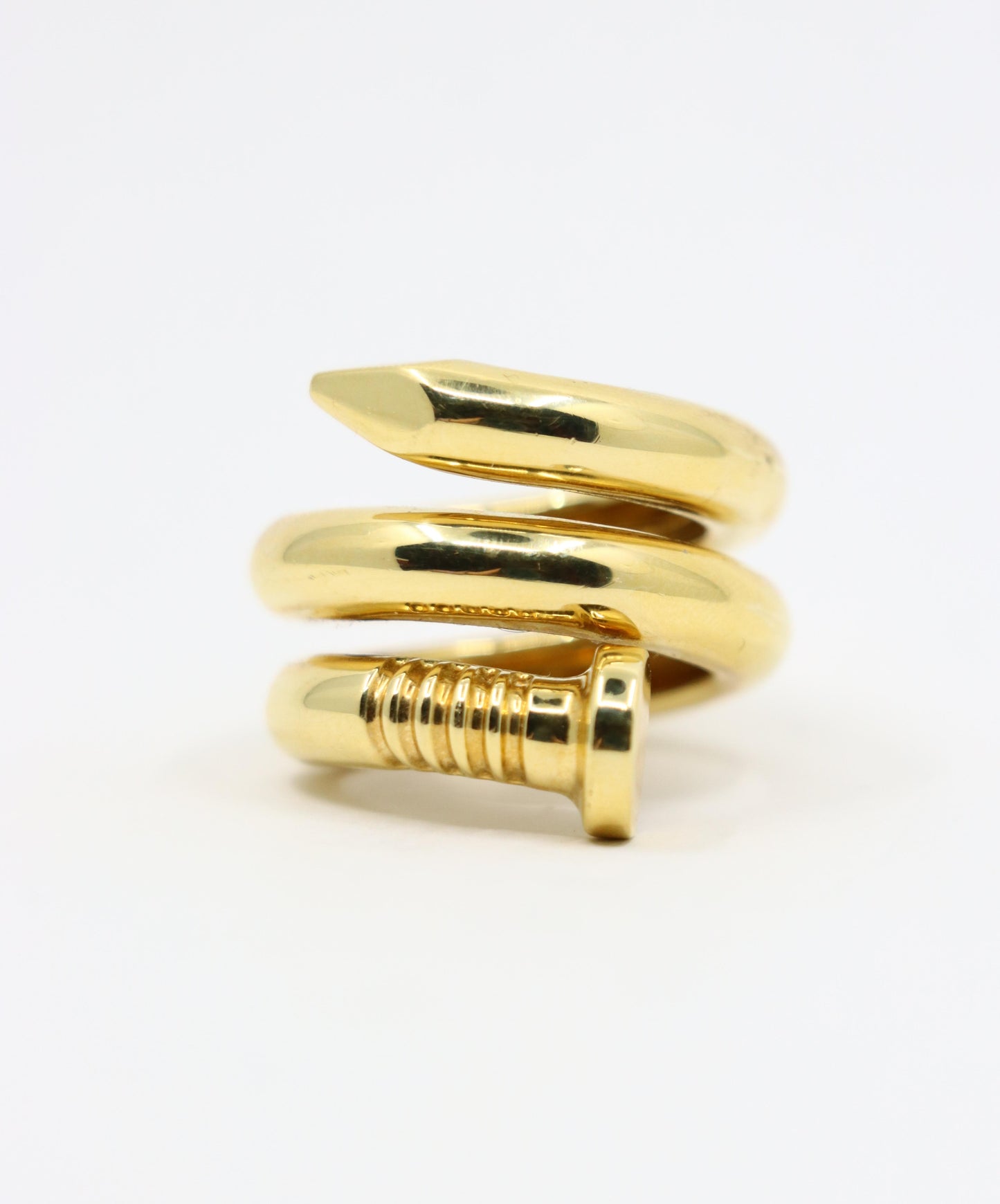 David Webb 18K Gold Nail Ring
