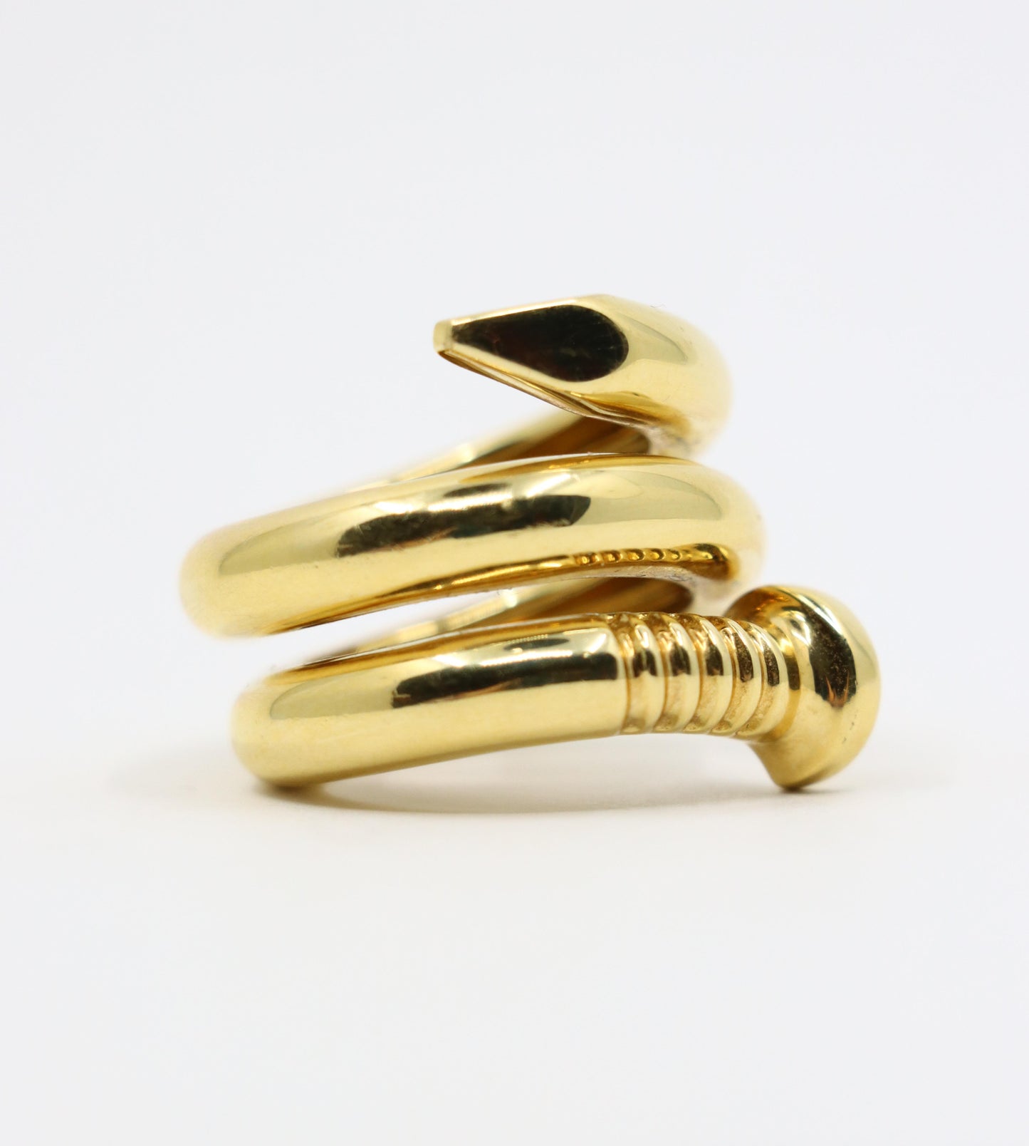 David Webb 18K Gold Nail Ring