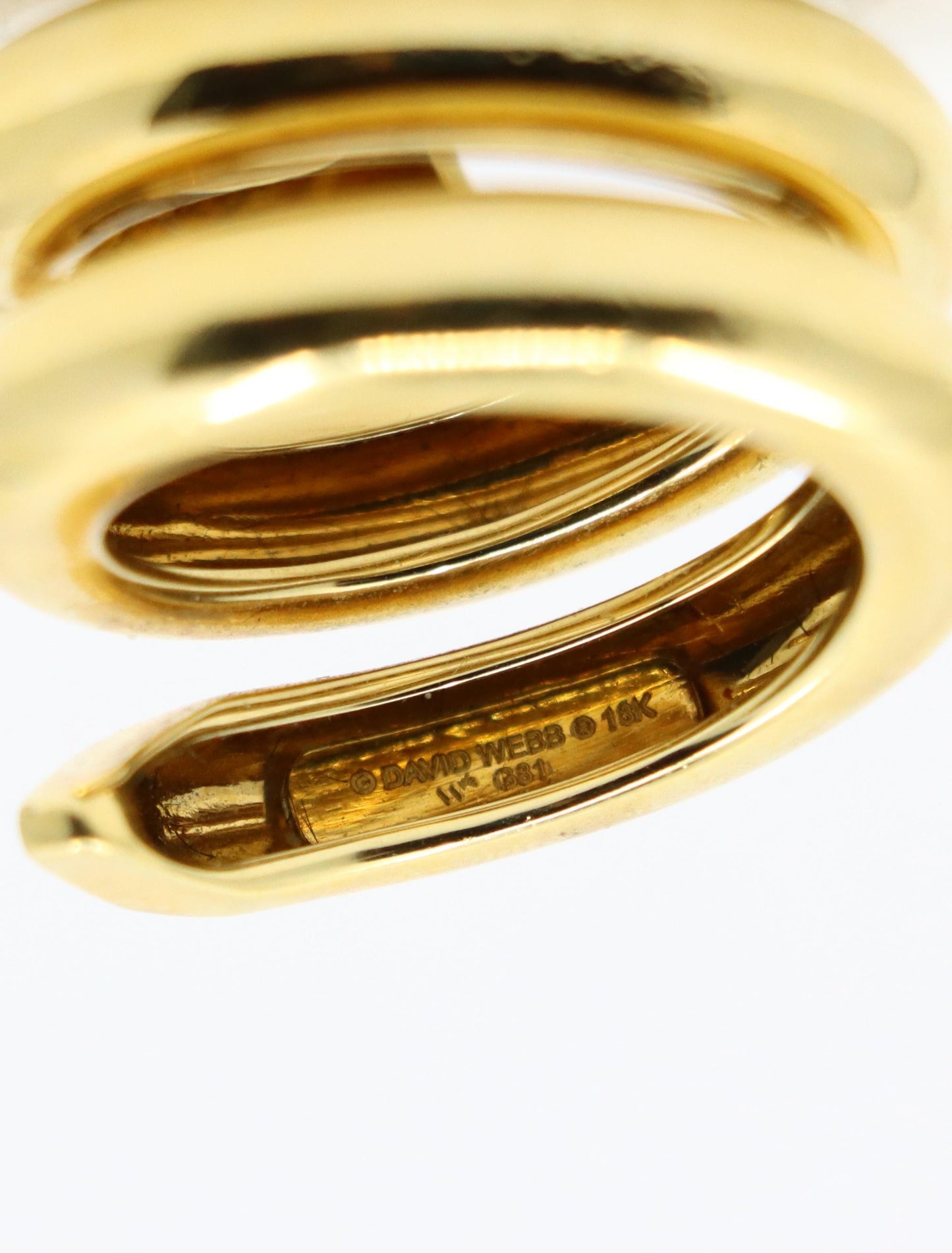 David Webb 18K Gold Nail Ring