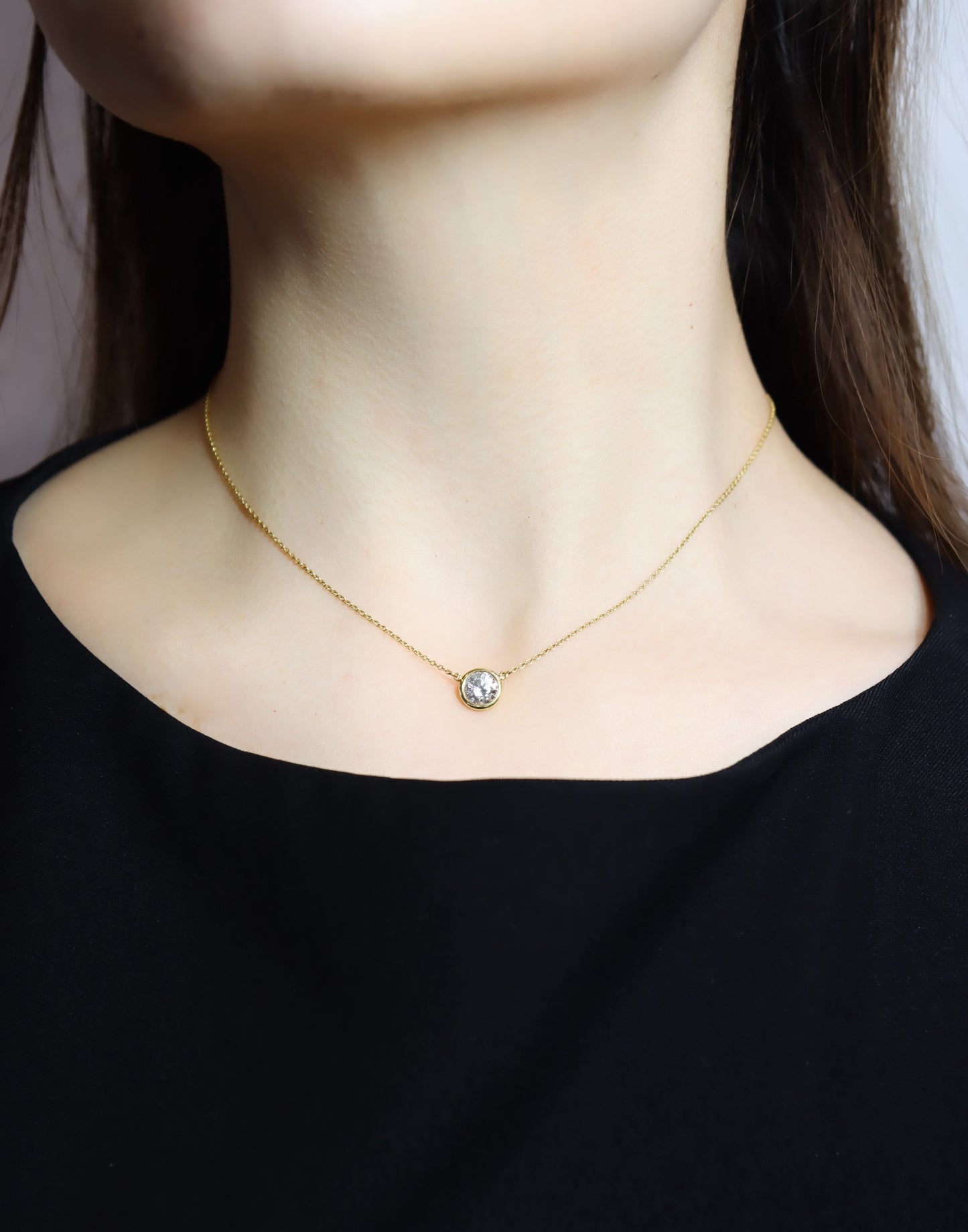 Tiffany & Co 18K Gold Elsa Perreti 1 Carat VS1 “Diamond By The Yard” Necklace