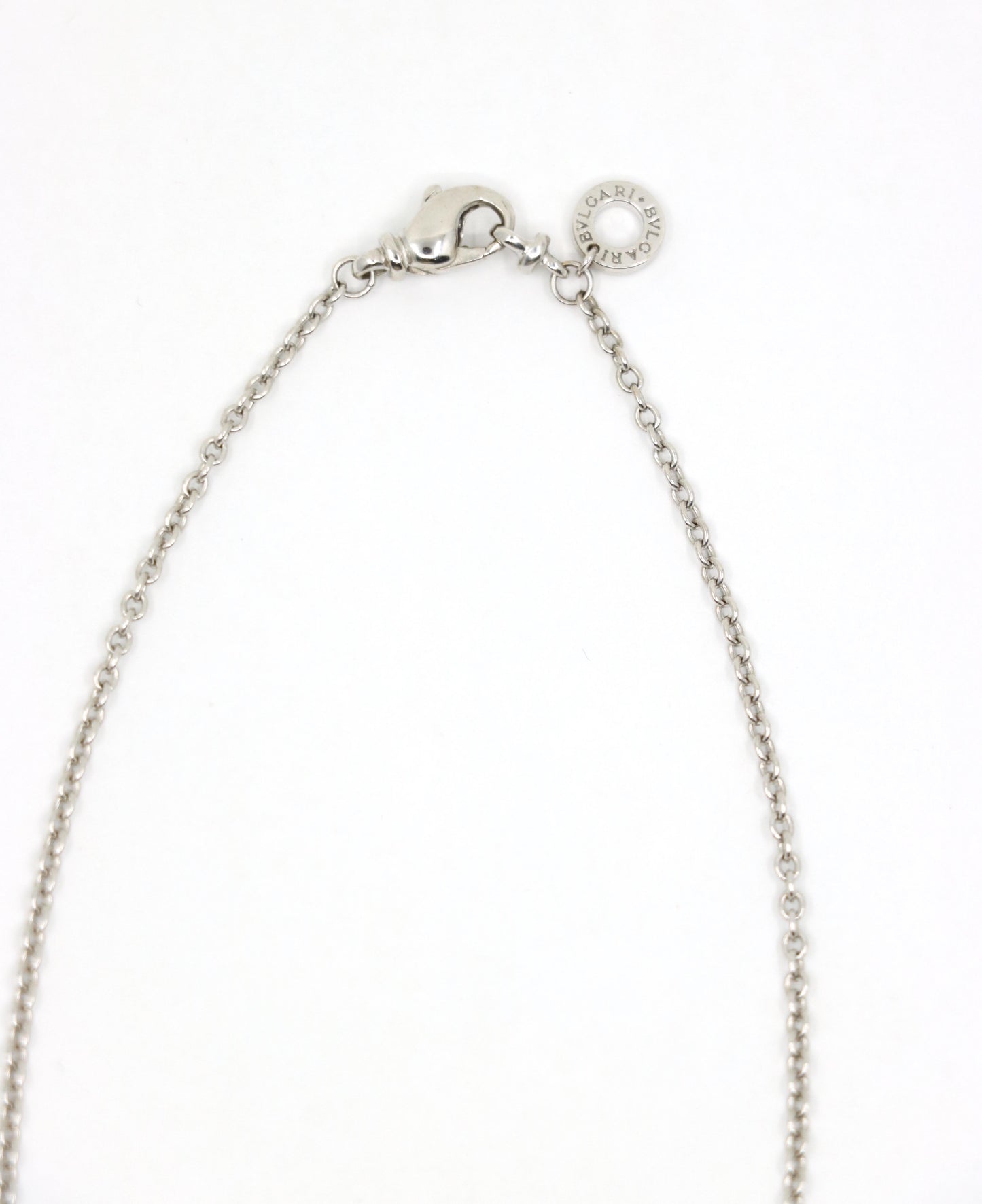 BVLGARI 18K White Gold Heart Shape Pendant Necklace