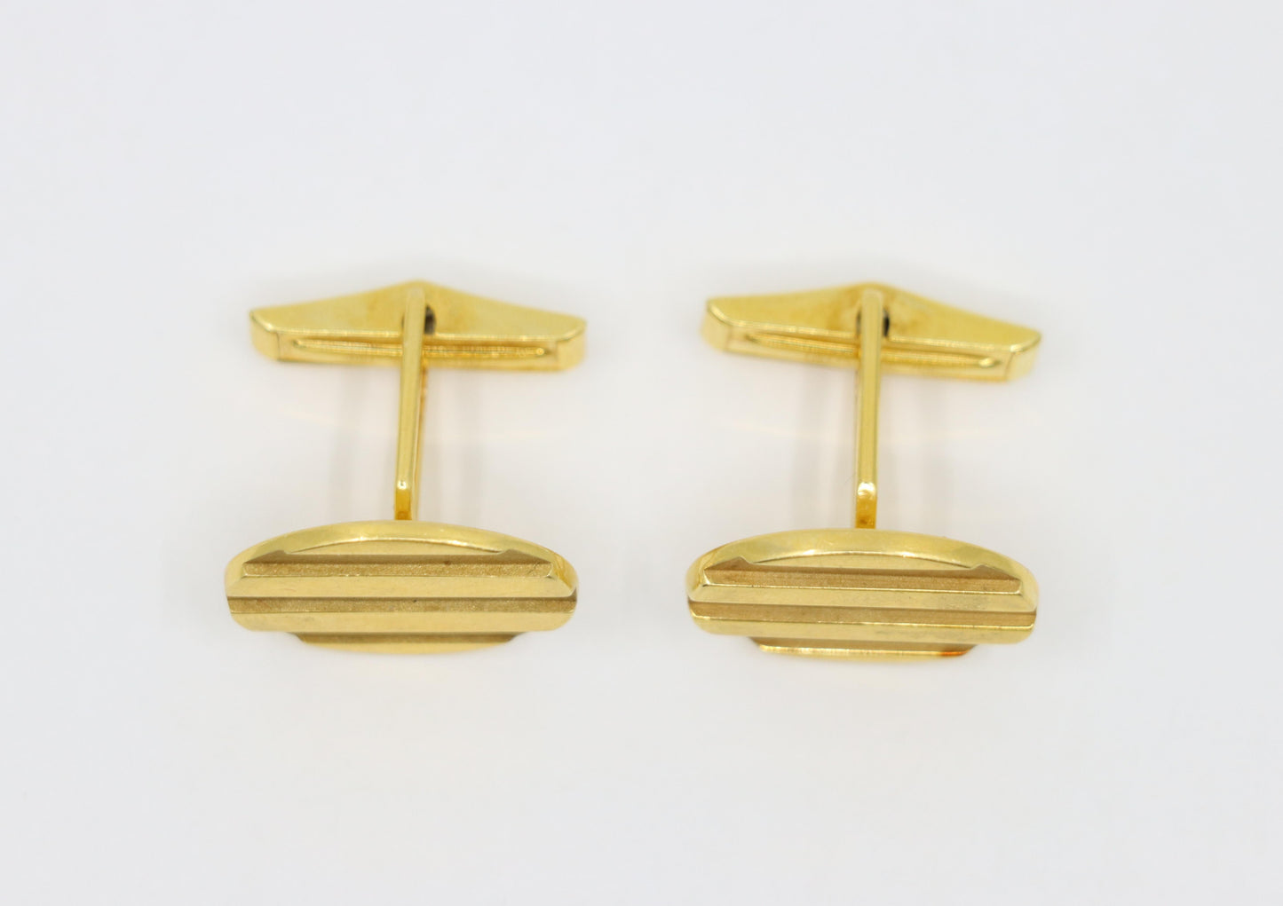Vintage Tiffany & Co. 18K Gold Oval Textured Cufflink