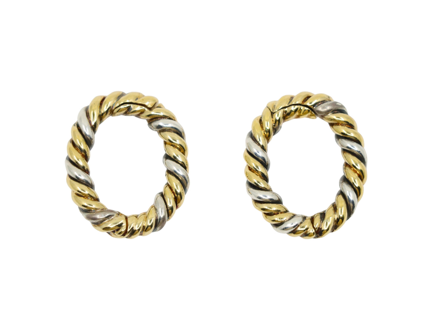 David Webb 18K Gold & Sterling "Around the Cuff" Cufflink