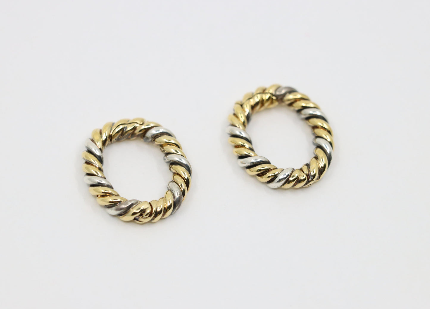 David Webb 18K Gold & Sterling "Around the Cuff" Cufflink