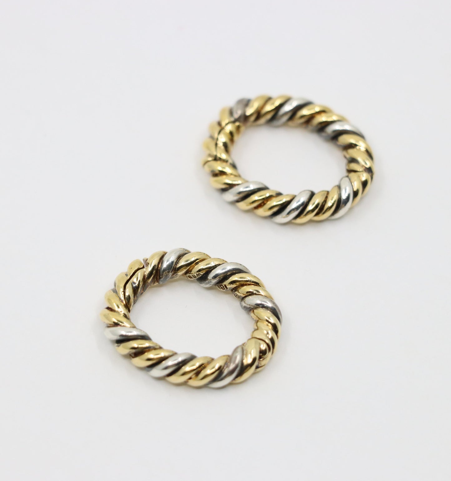 David Webb 18K Gold & Sterling "Around the Cuff" Cufflink