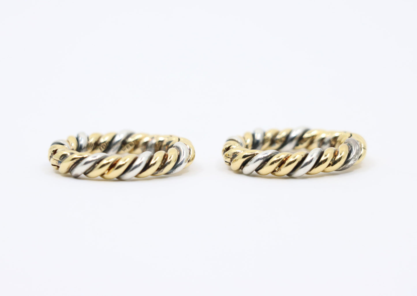 David Webb 18K Gold & Sterling "Around the Cuff" Cufflink