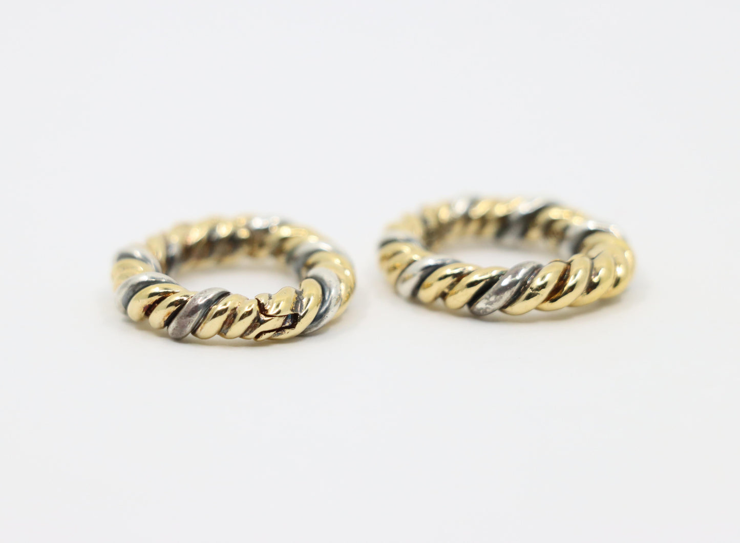David Webb 18K Gold & Sterling "Around the Cuff" Cufflink