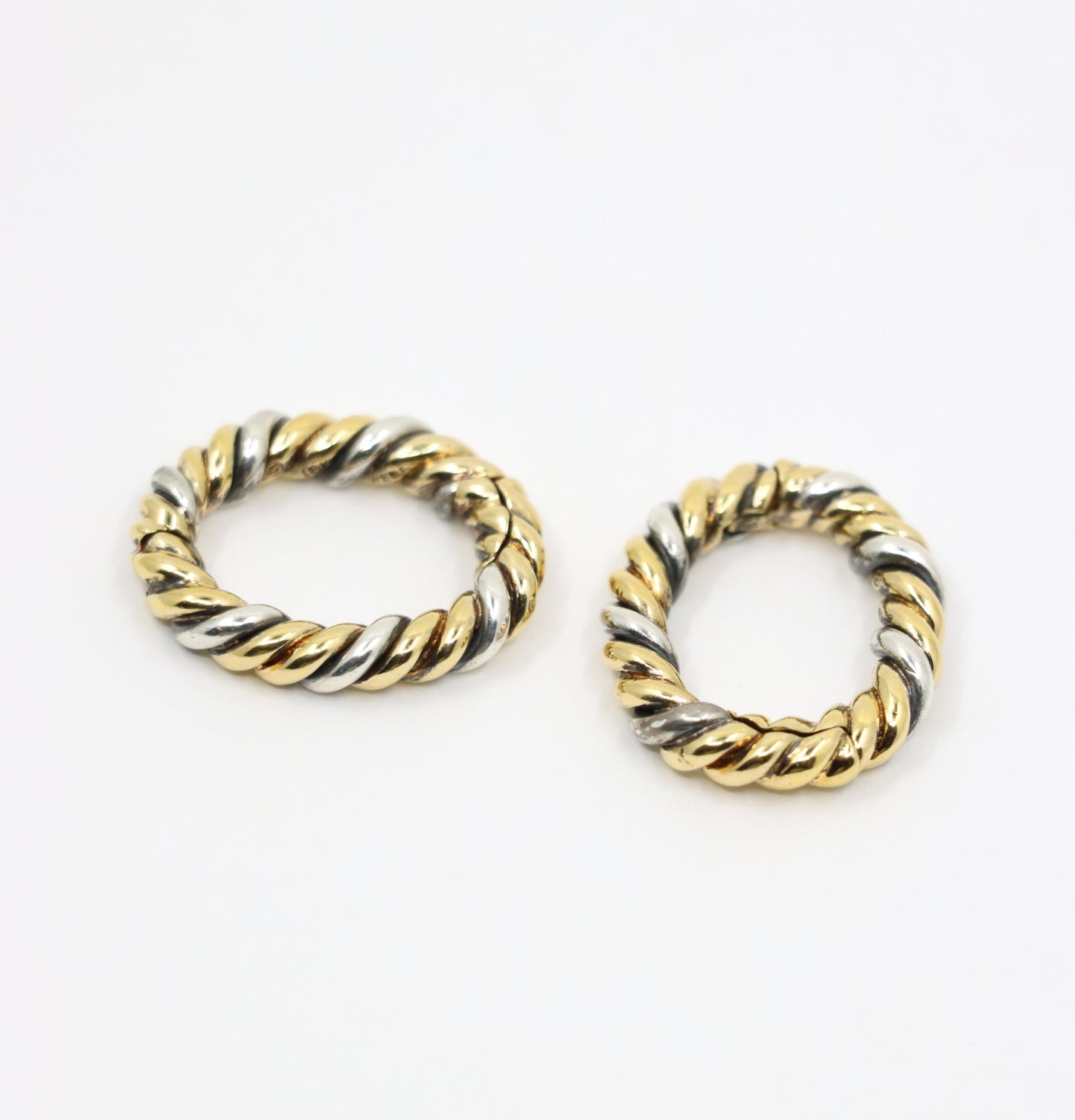 David Webb 18K Gold & Sterling "Around the Cuff" Cufflink