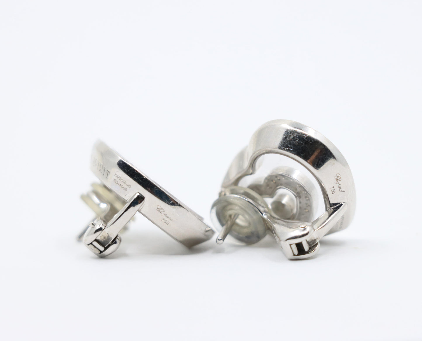 Chopard 18K White Gold Happy Spirit Heart Earrings