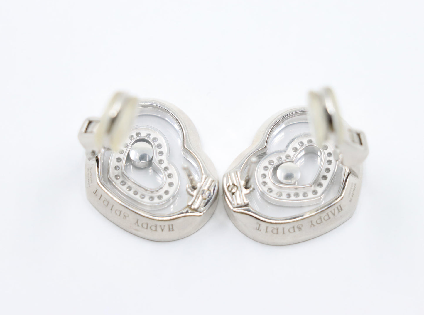 Chopard 18K White Gold Happy Spirit Heart Earrings