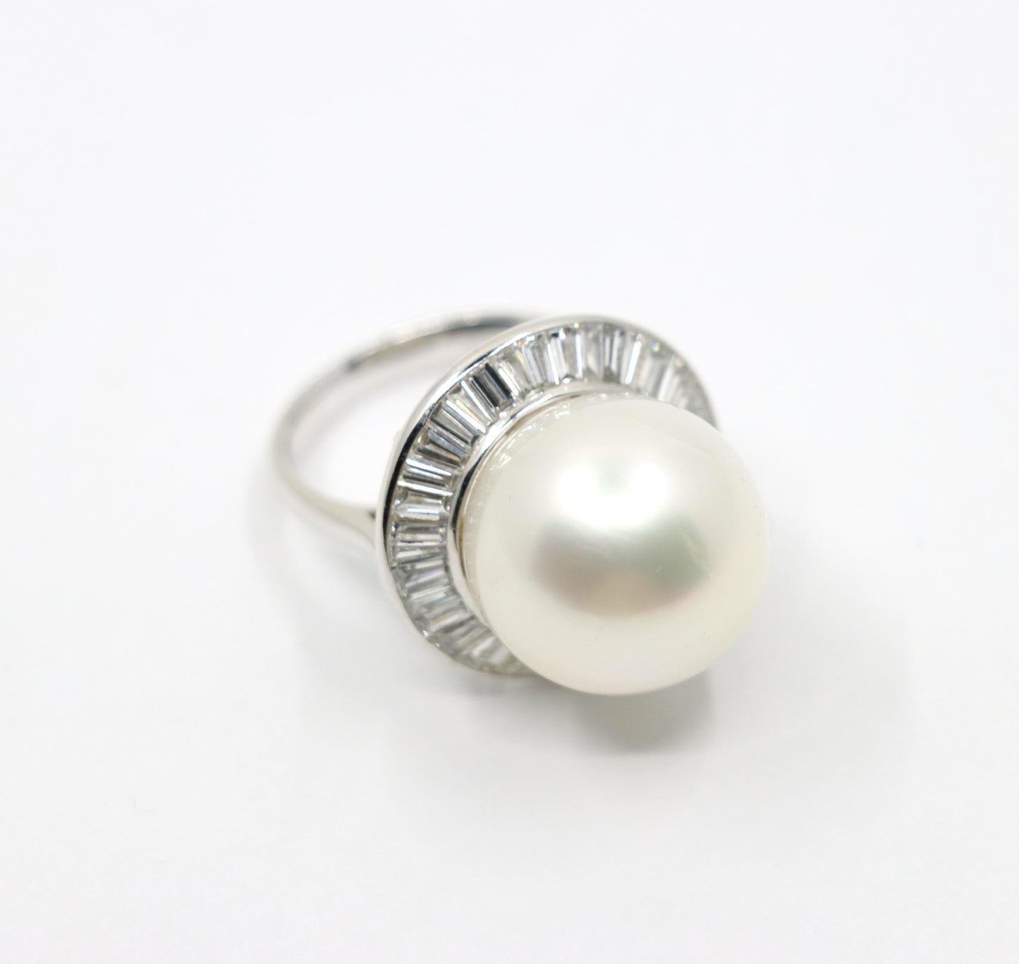 Large Pearl Diamond Cocktail Ring