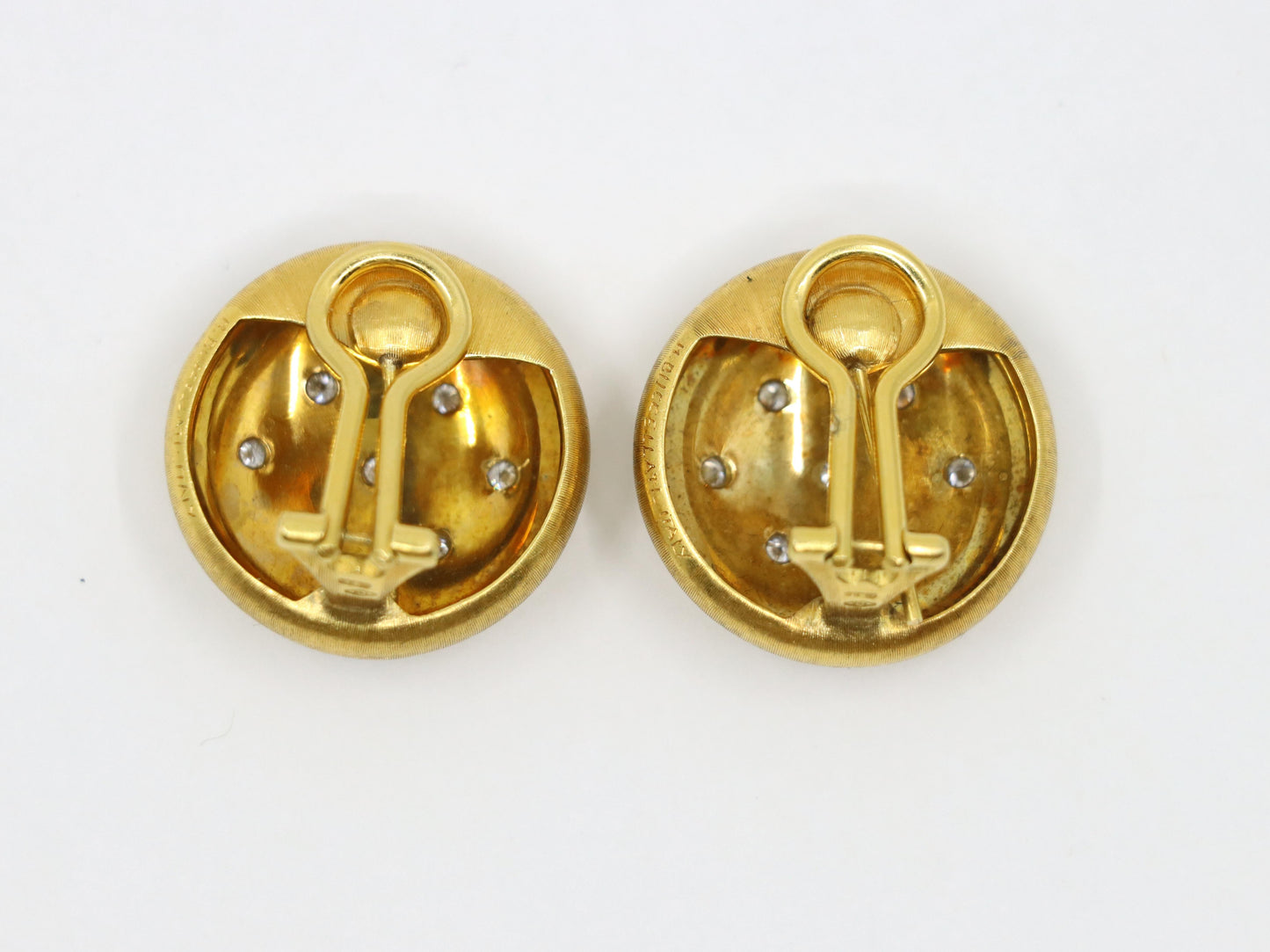 Mario Buccellati Geminato 18K Gold Diamond Earrings