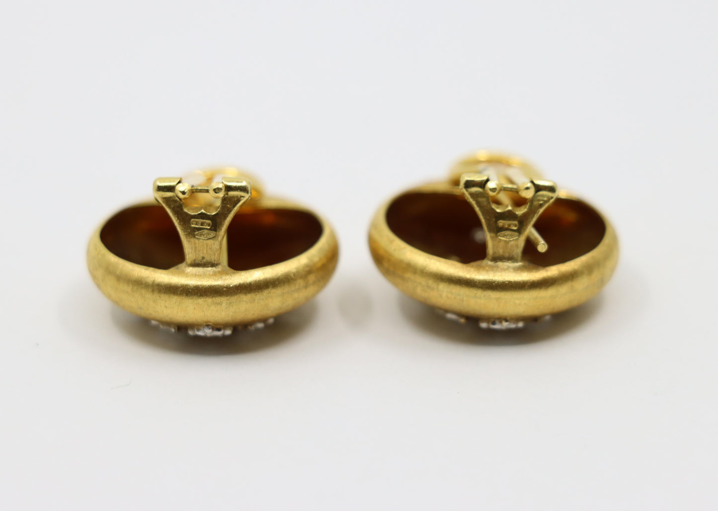 Mario Buccellati Geminato 18K Gold Diamond Earrings