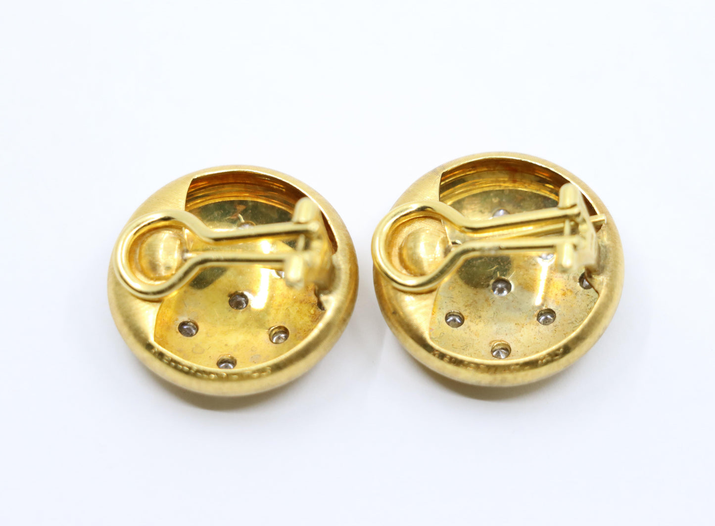 Mario Buccellati Geminato 18K Gold Diamond Earrings