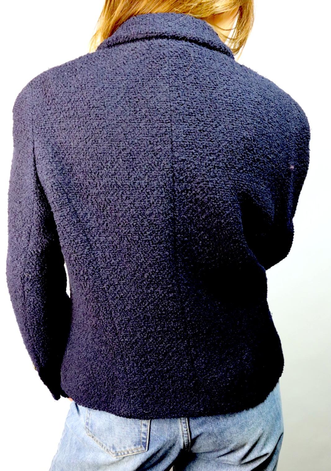 Vintage 1994 Chanel Boutique Navy Two-Piece Skirt Suit