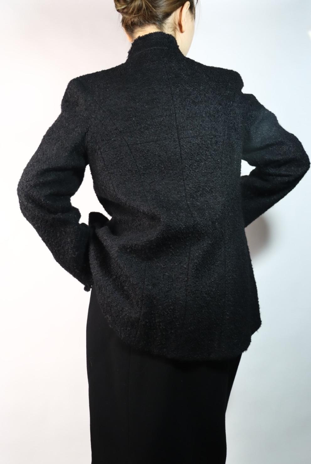 Vintage Chanel Black Tweed Jacket