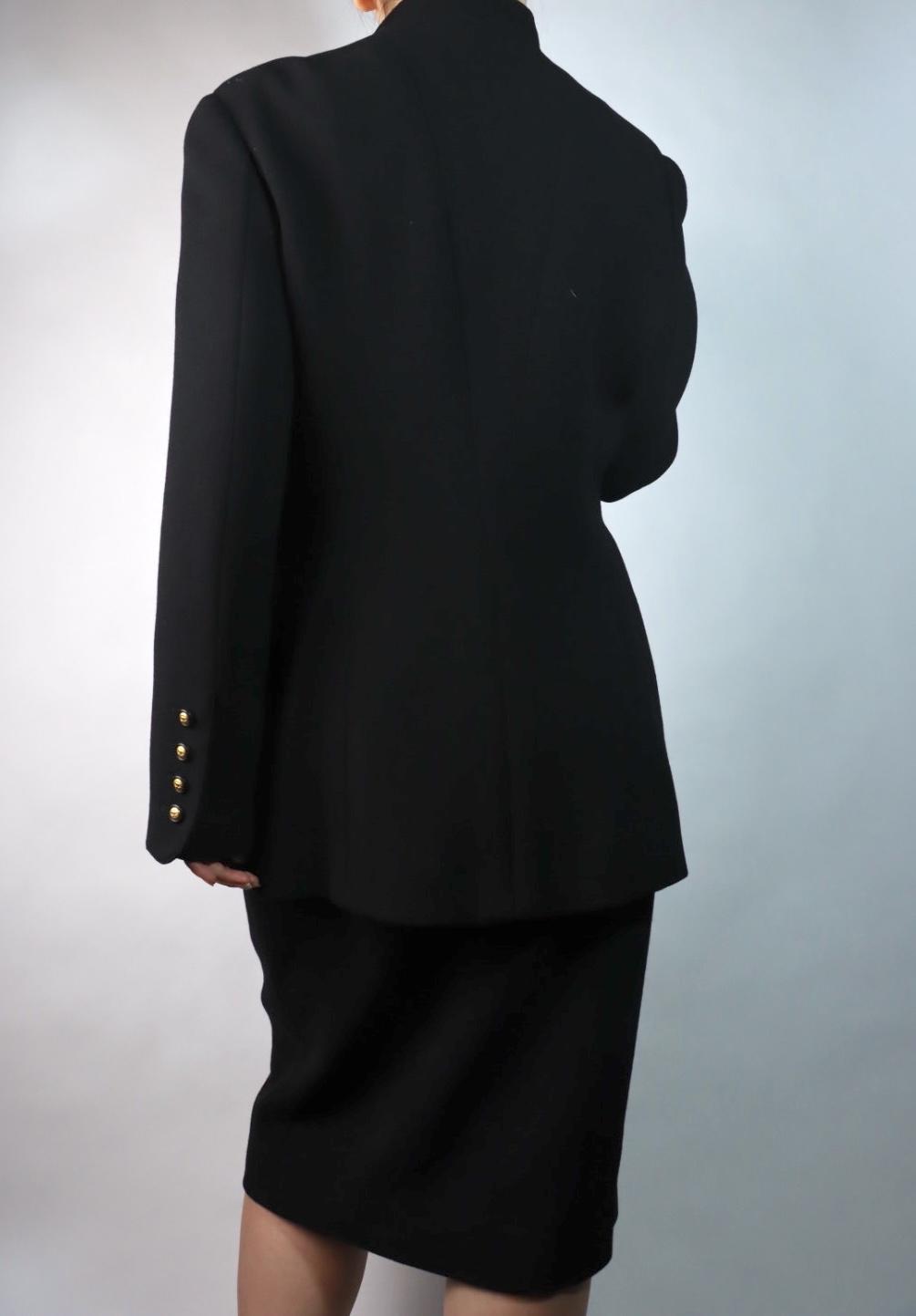 Vintage 1996 Chanel Classic Black Wool Jacket