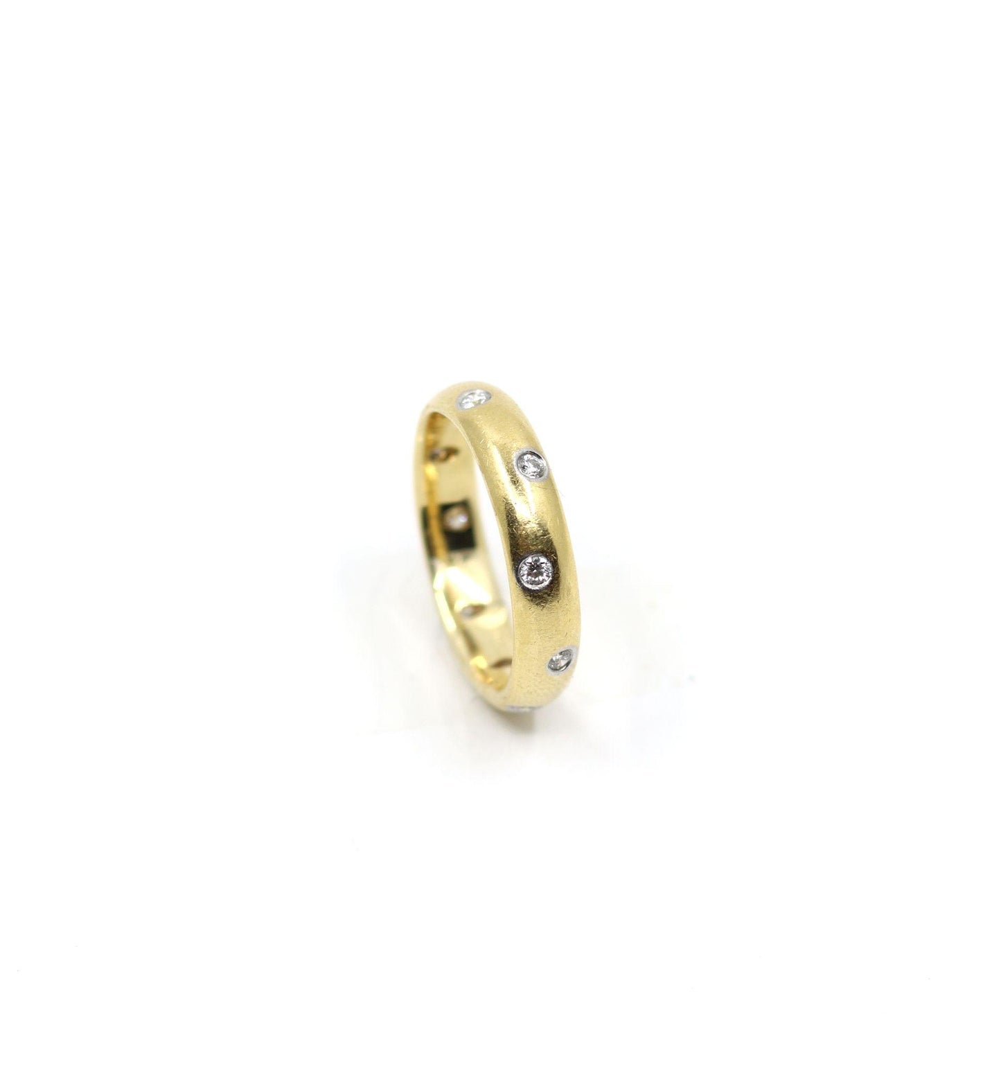 Tiffany & Co Etoile 18K Gold & Platinum Diamond Band Ring