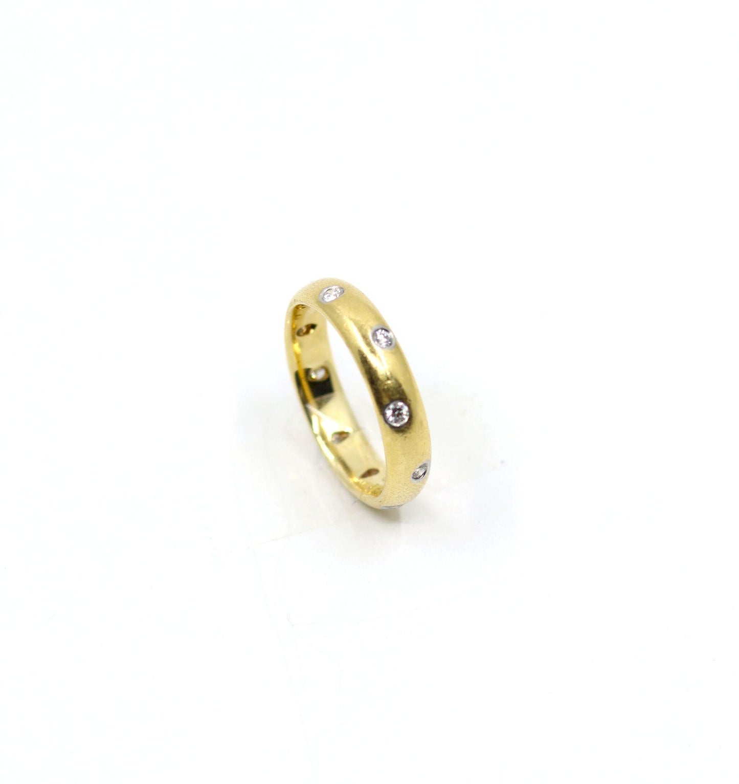 Tiffany & Co Etoile 18K Gold & Platinum Diamond Band Ring