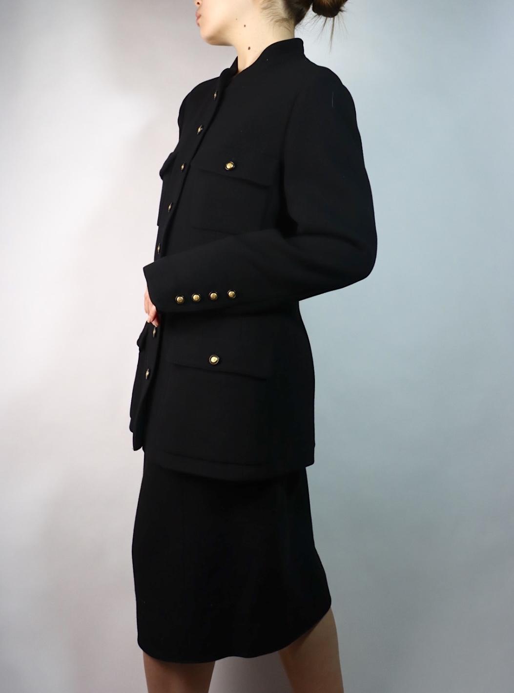 Vintage 1996 Chanel Classic Black Wool Jacket