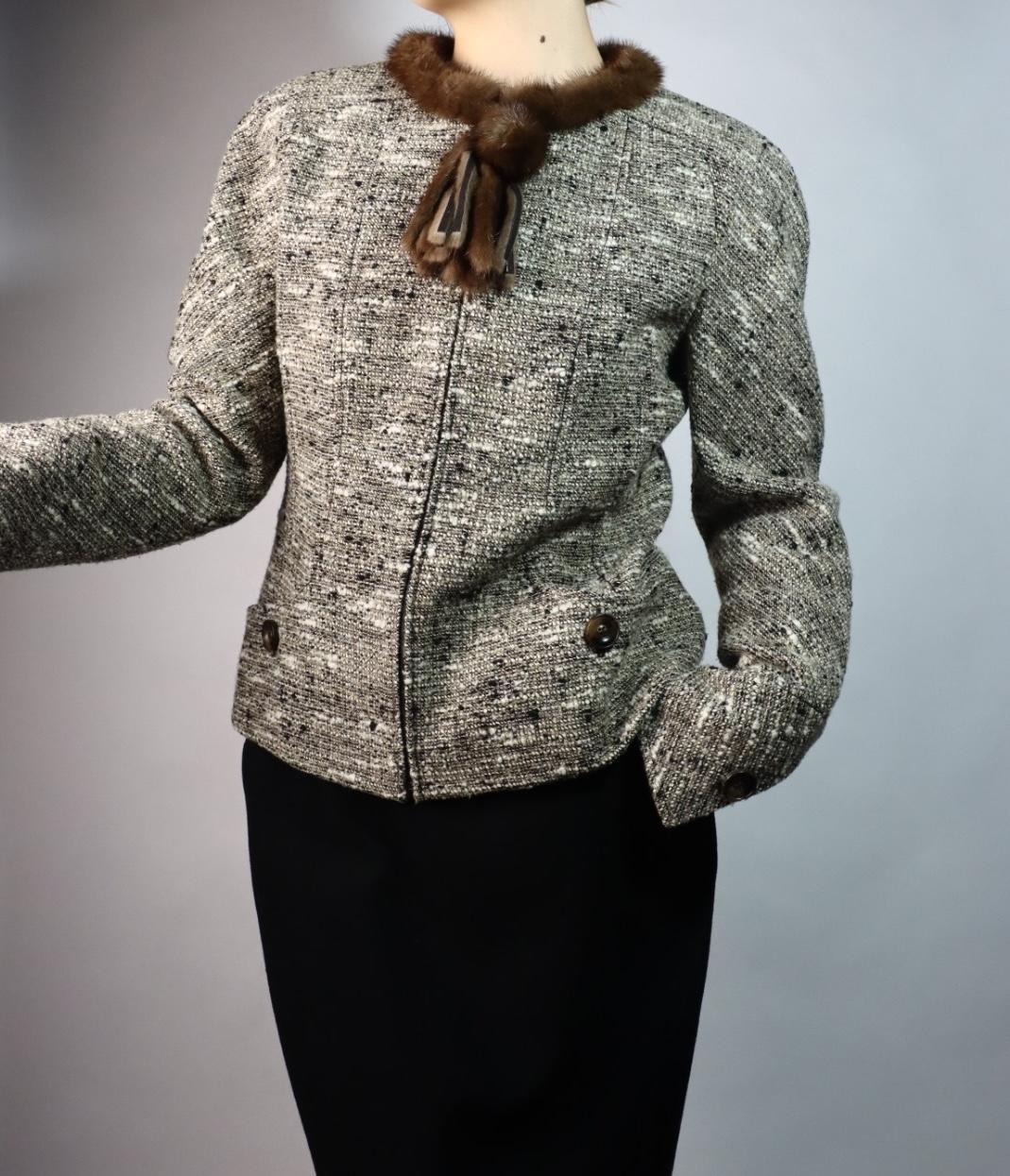 Vintage Valentino Fur Collar Jacket