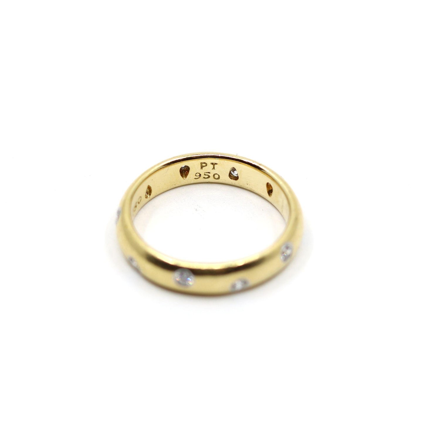 Tiffany & Co Etoile 18K Gold & Platinum Diamond Band Ring