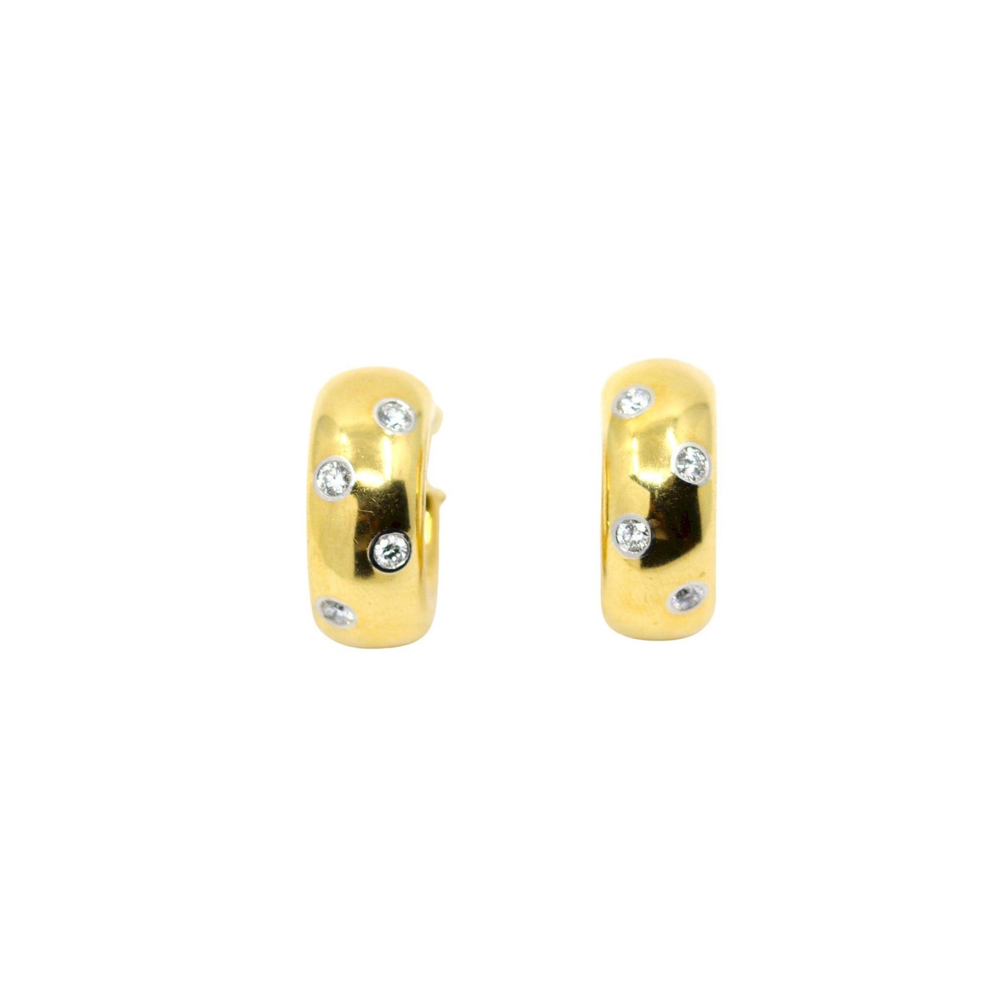 Tiffany & Co Etoile 18K Gold & Platinum Diamond Earrings