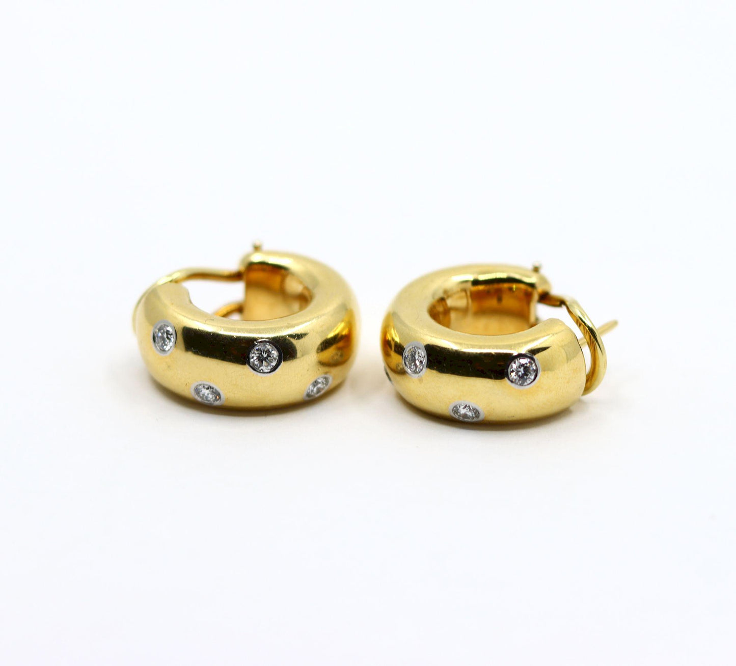 Tiffany & Co Etoile 18K Gold & Platinum Diamond Earrings