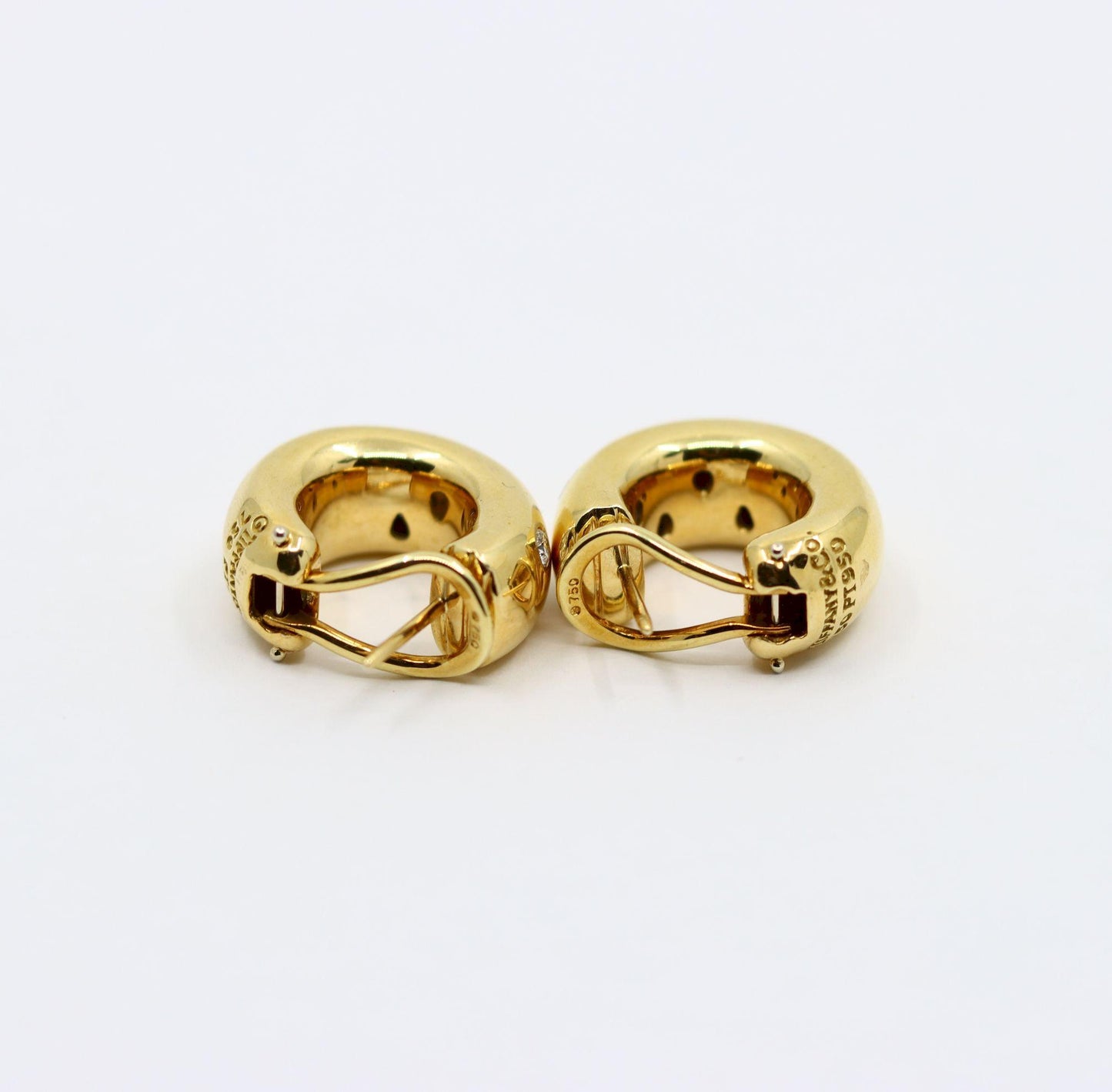 Tiffany & Co Etoile 18K Gold & Platinum Diamond Earrings