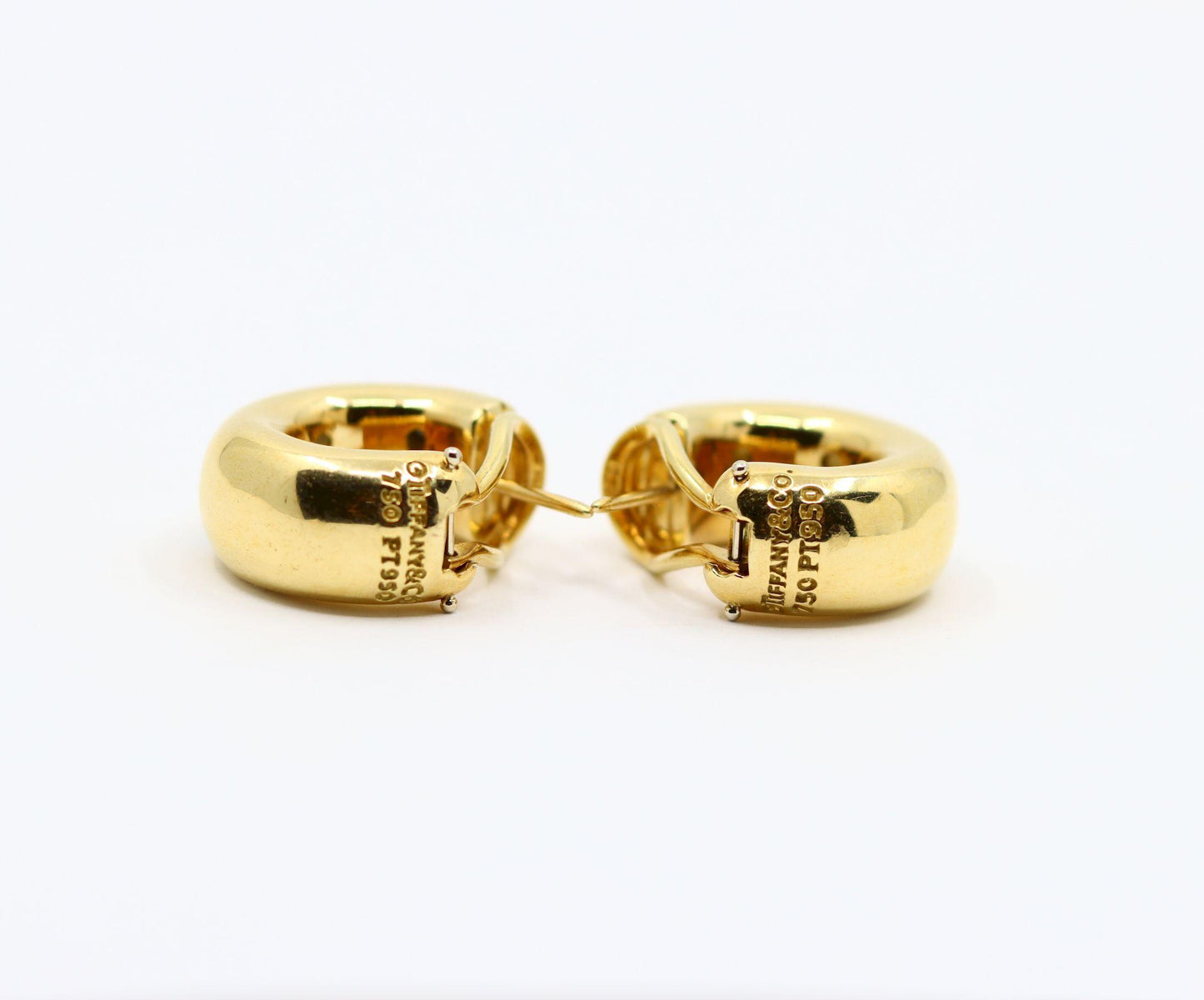 Tiffany & Co Etoile 18K Gold & Platinum Diamond Earrings