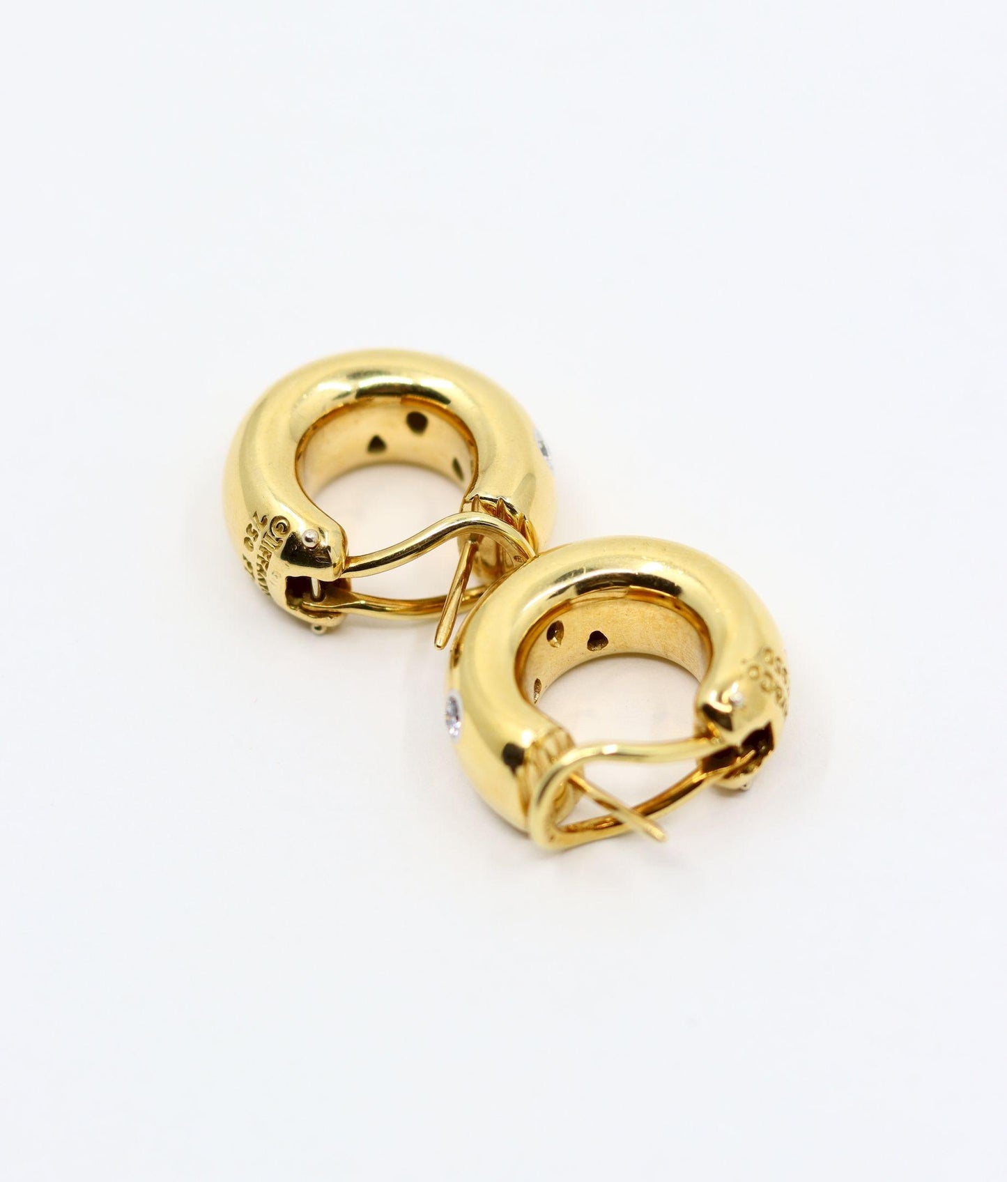 Tiffany & Co Etoile 18K Gold & Platinum Diamond Earrings