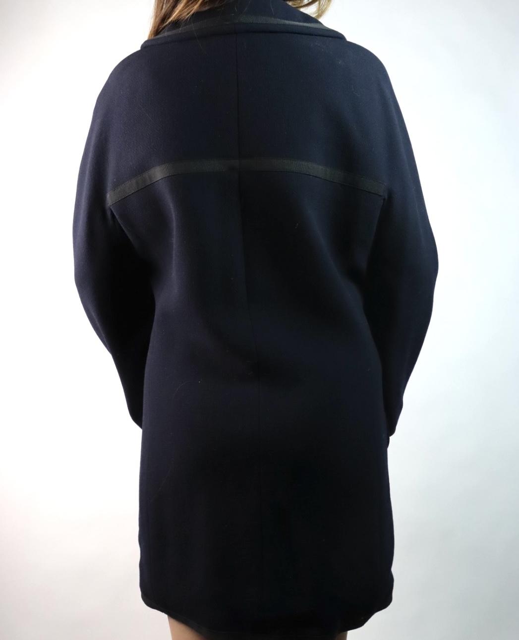 Vintage 1996 Chanel Classic Navy Wool Long Jacket