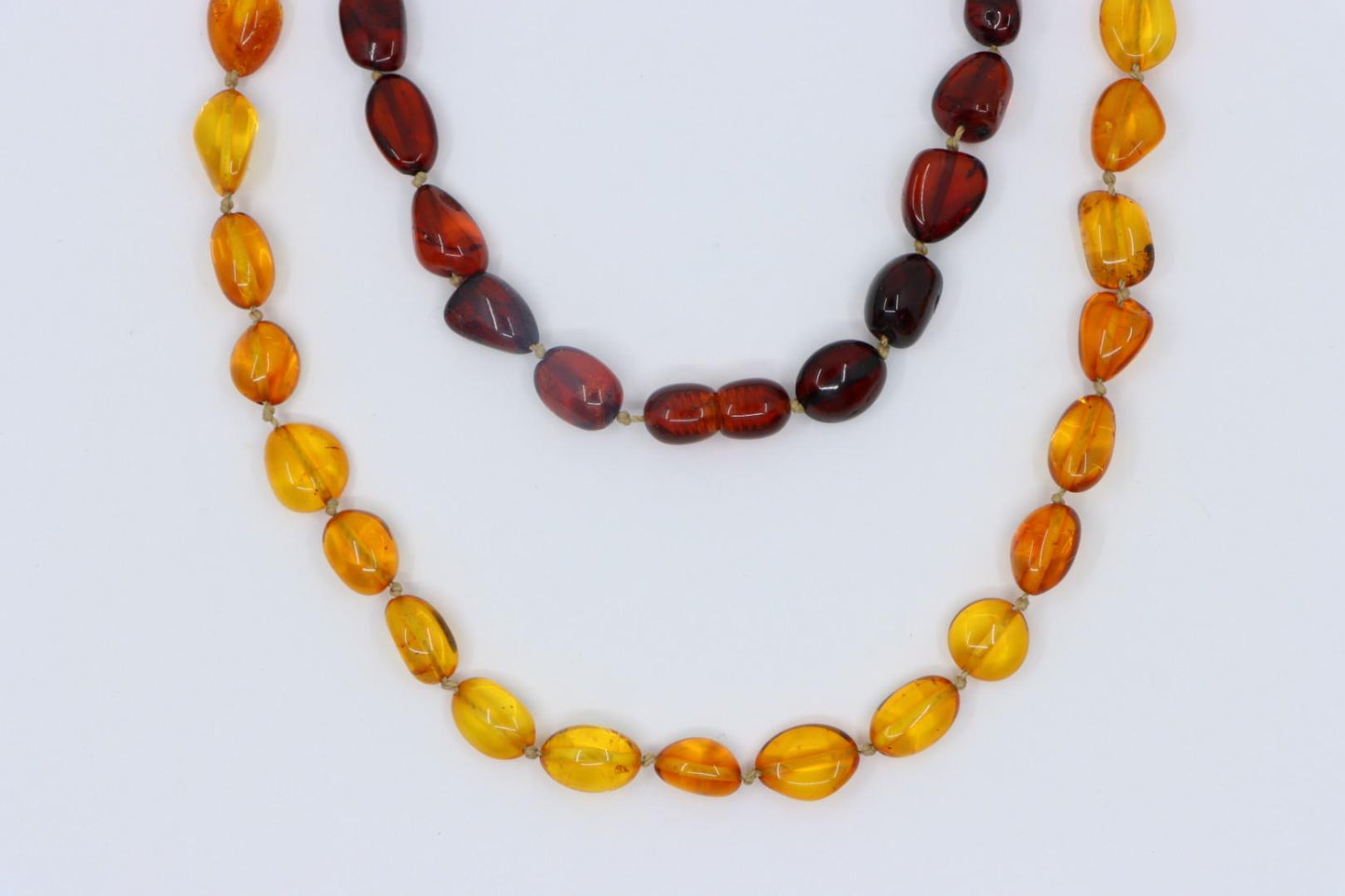 Vintage Gradient Amber Beads Necklace