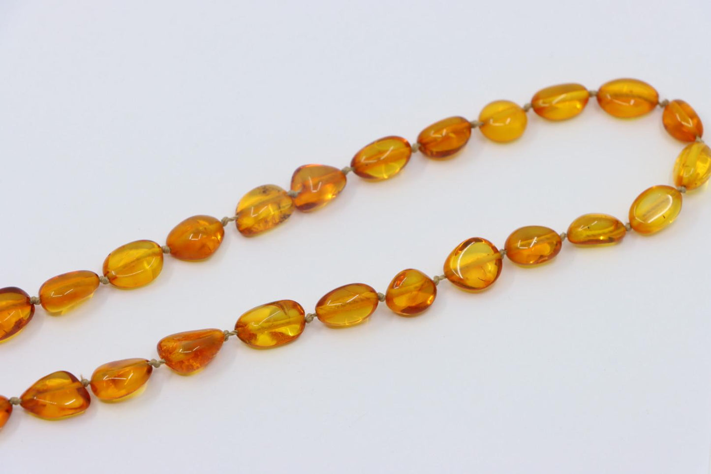 Vintage Gradient Amber Beads Necklace