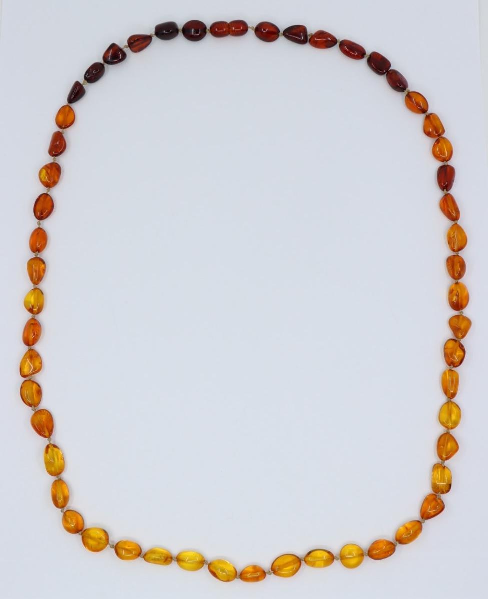 Vintage Gradient Amber Beads Necklace