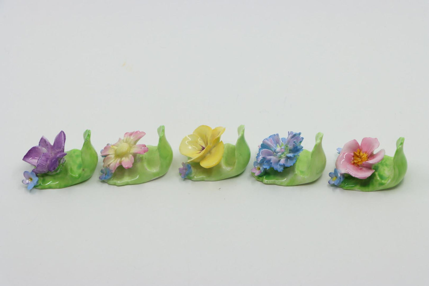 Eleven Coalport Fine English Bone China Flower Porcelain Place Card Holders