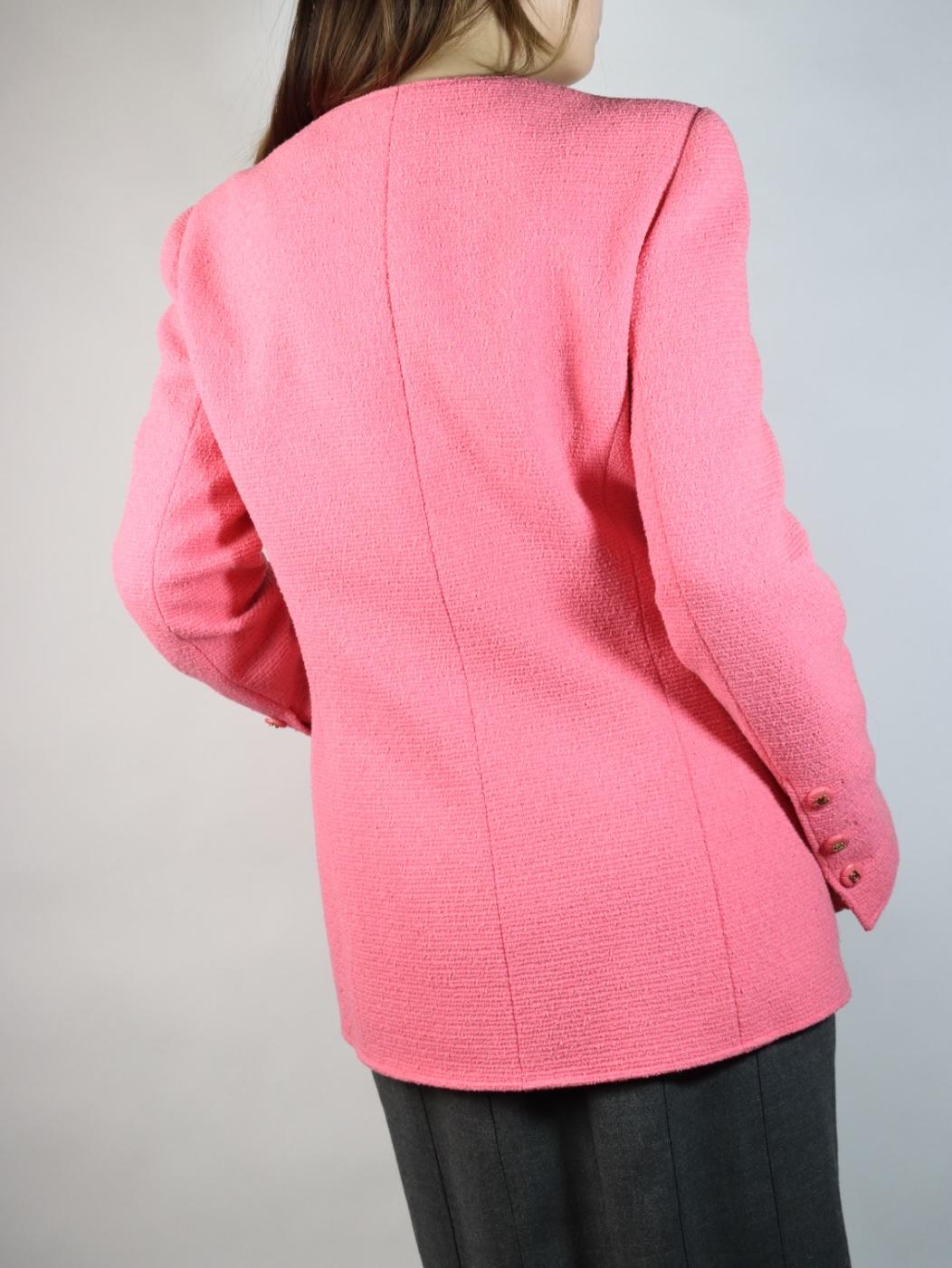 Vintage 1995 Chanel Pink Wool Jacket