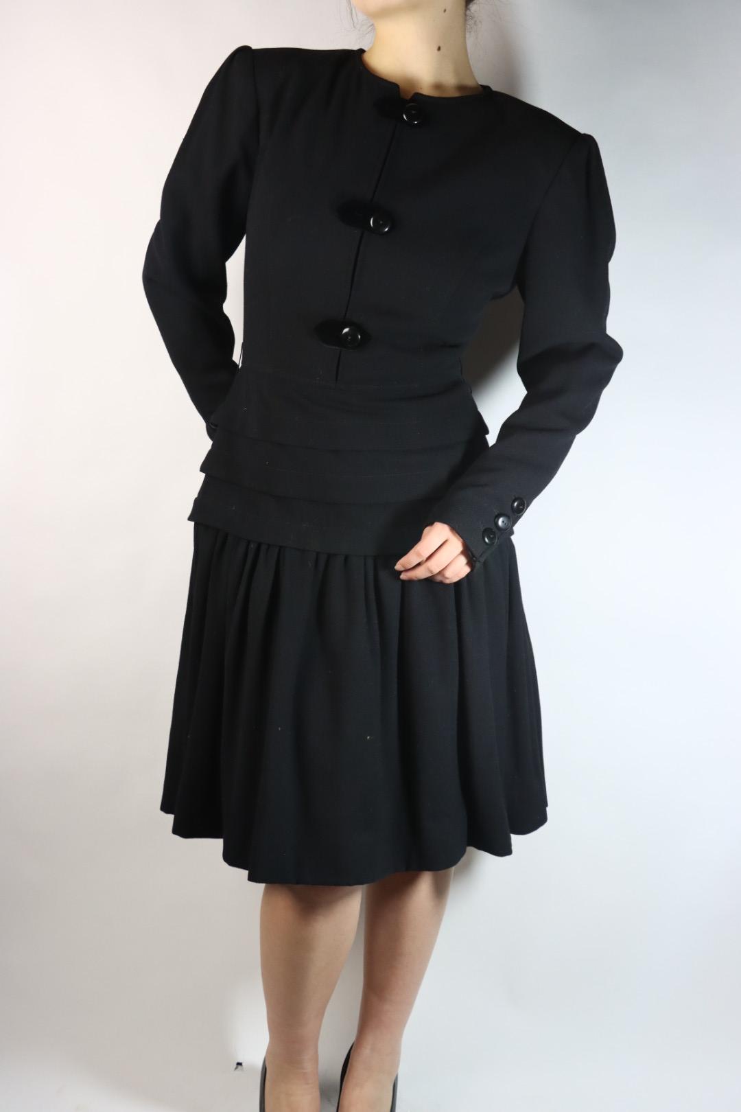 Vintage Valentino Black Dress Suit