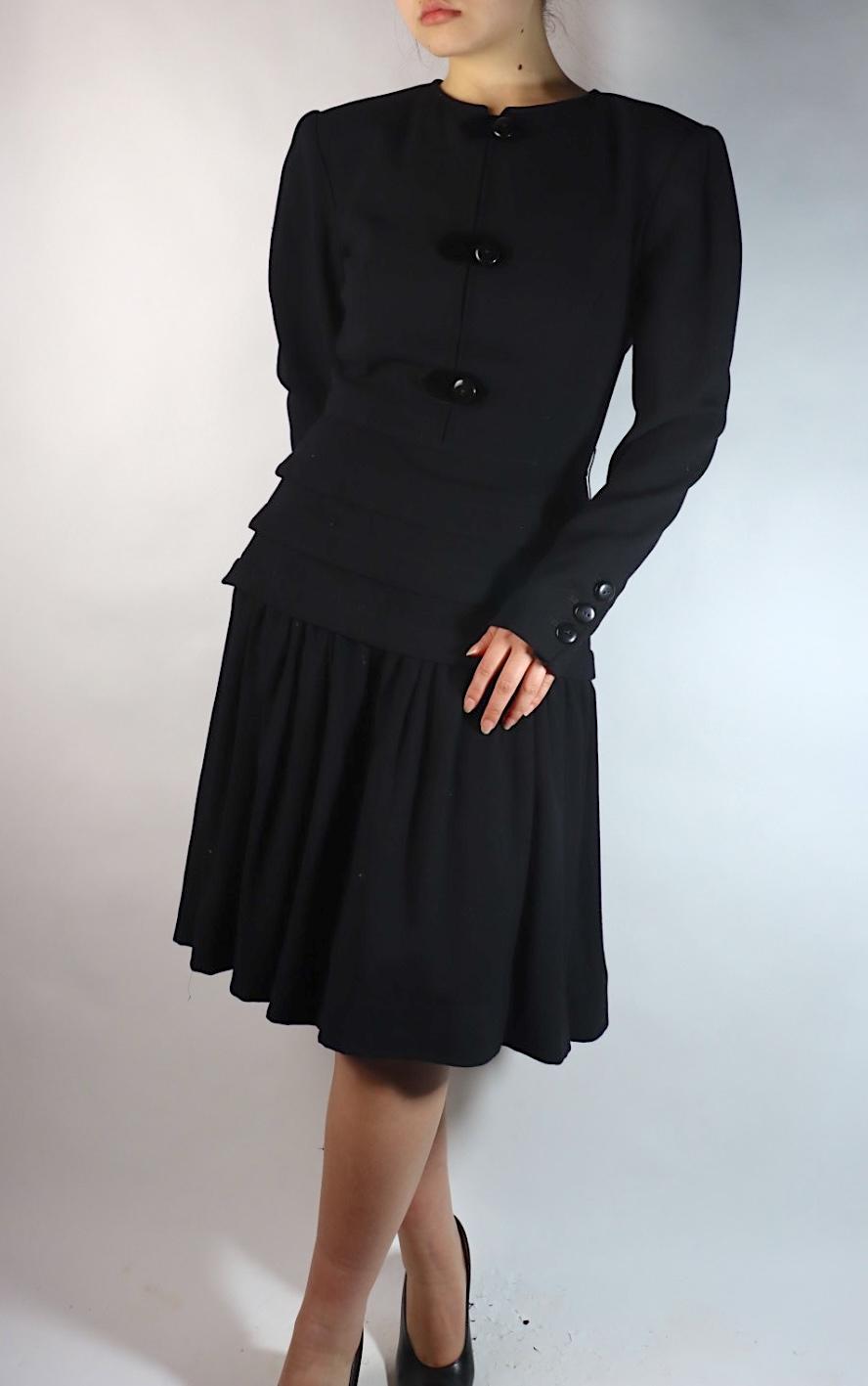 Vintage Valentino Black Dress Suit