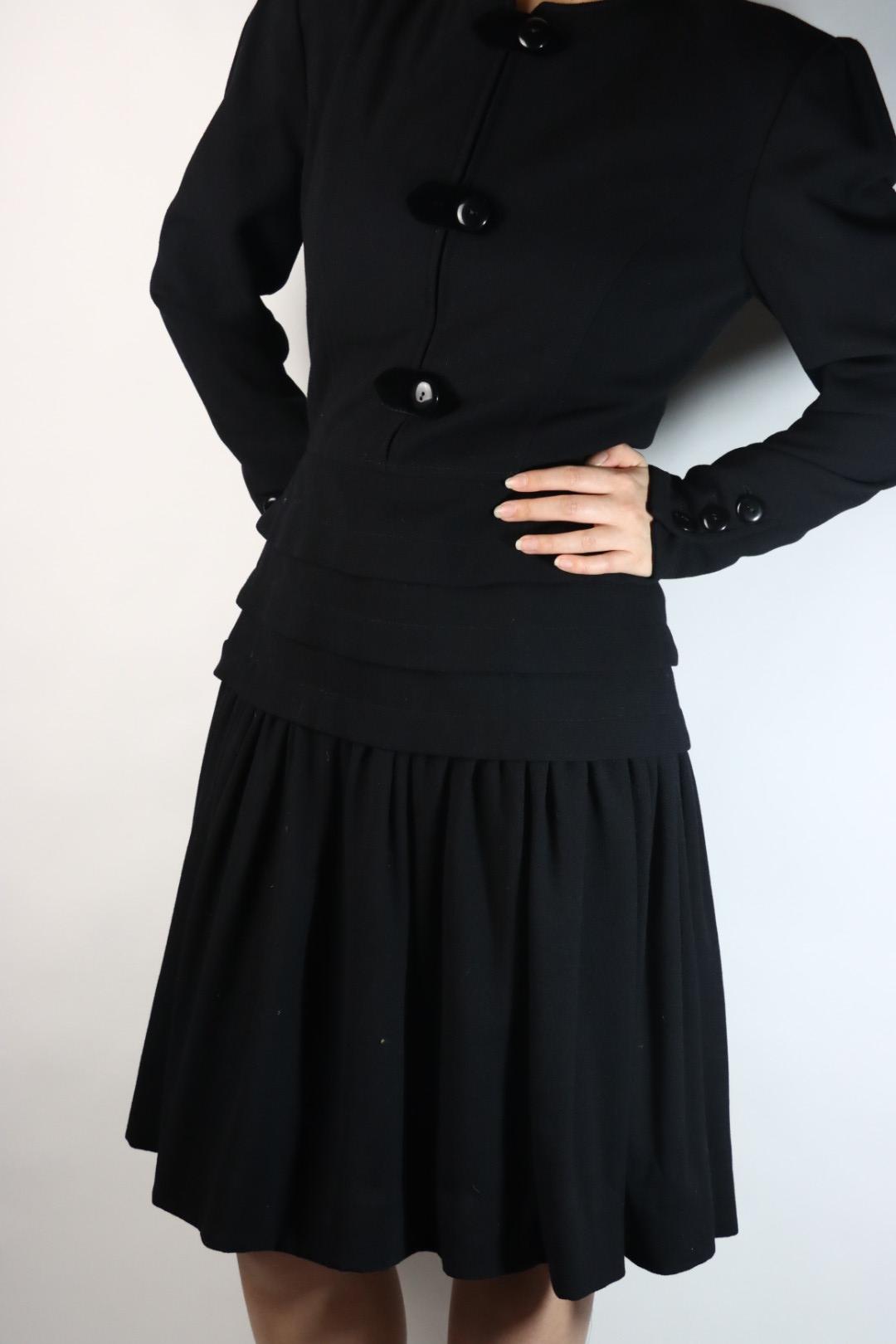 Vintage Valentino Black Dress Suit