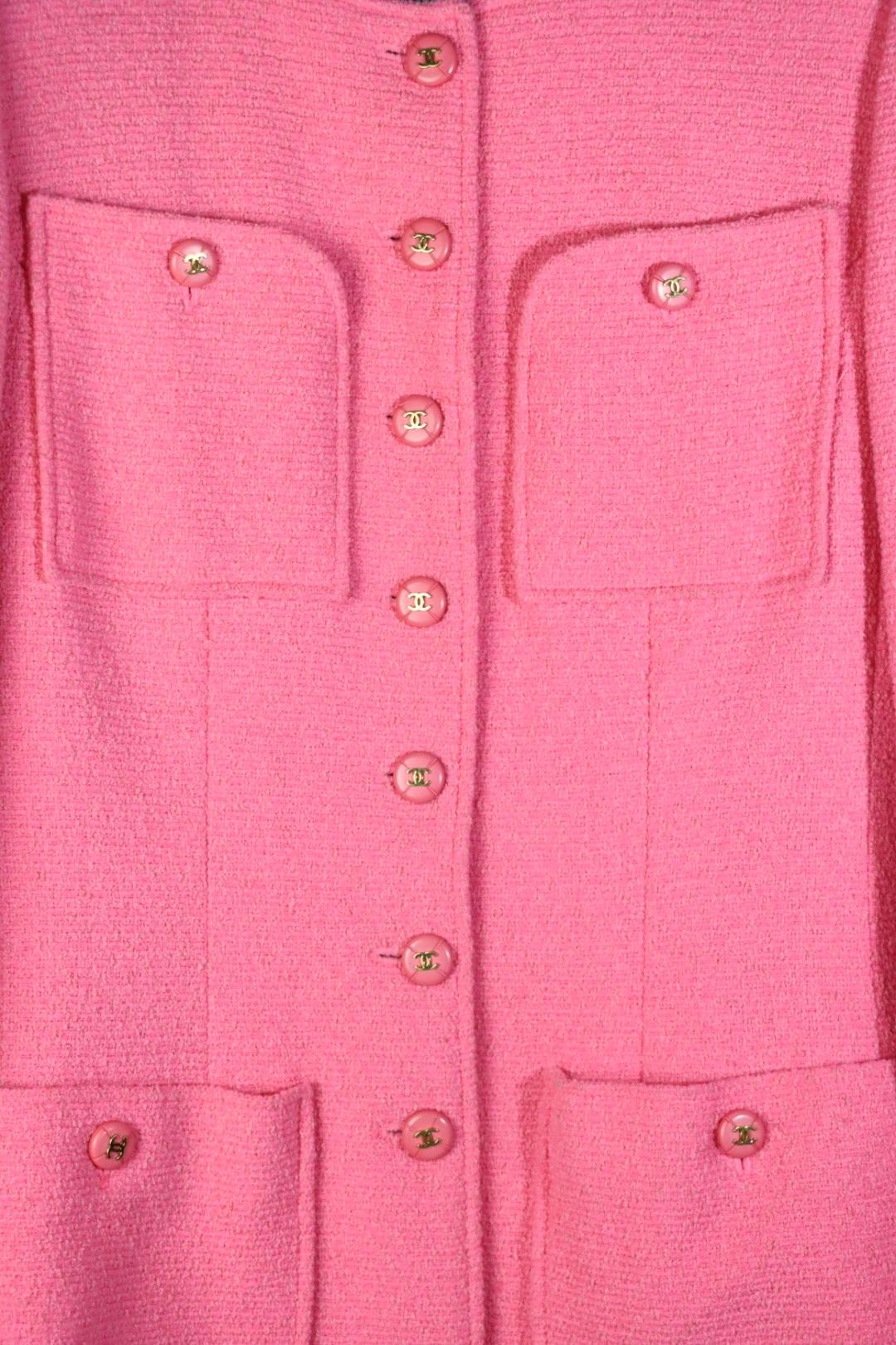 Vintage 1995 Chanel Pink Wool Jacket