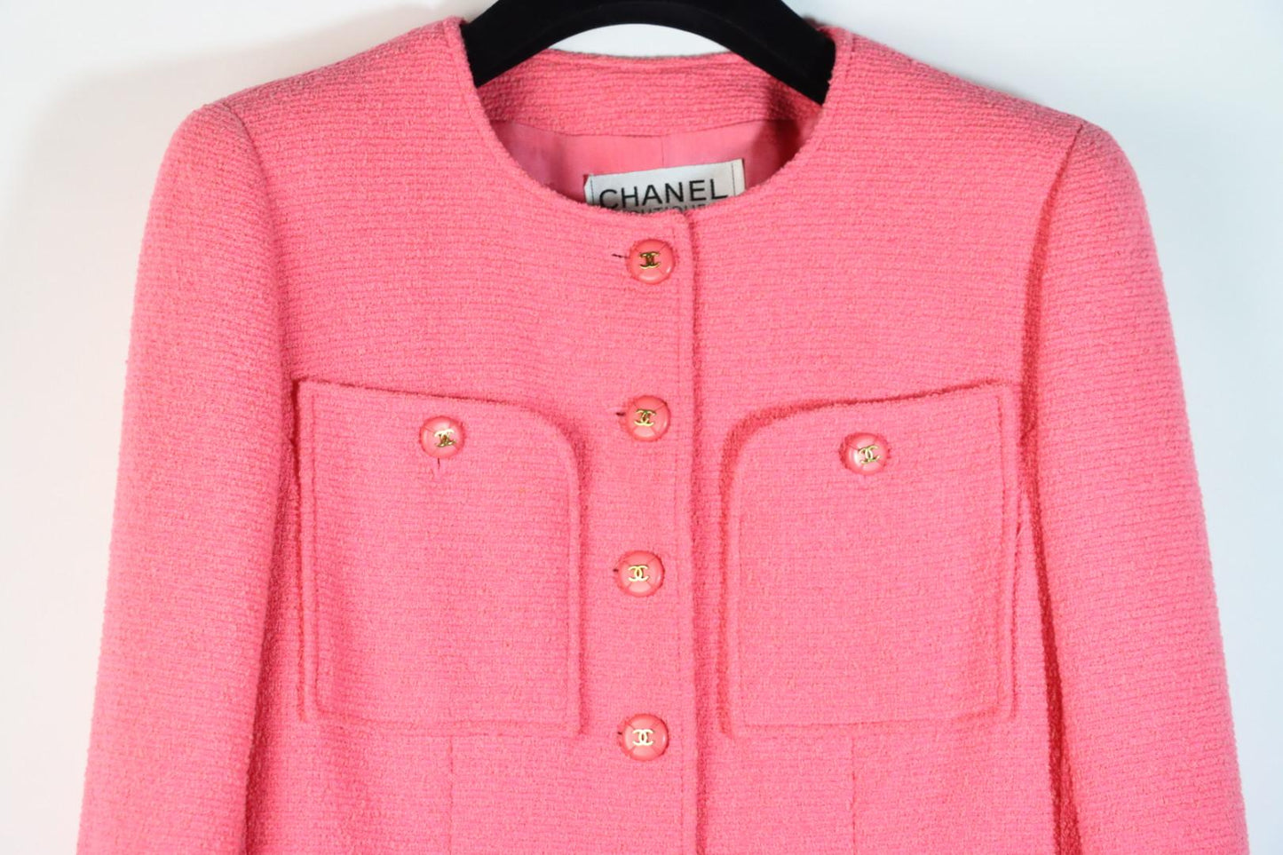 Vintage 1995 Chanel Pink Wool Jacket