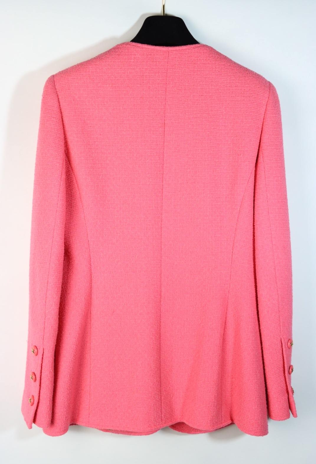 Vintage 1995 Chanel Pink Wool Jacket