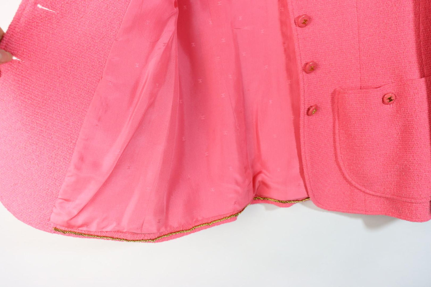 Vintage 1995 Chanel Pink Wool Jacket