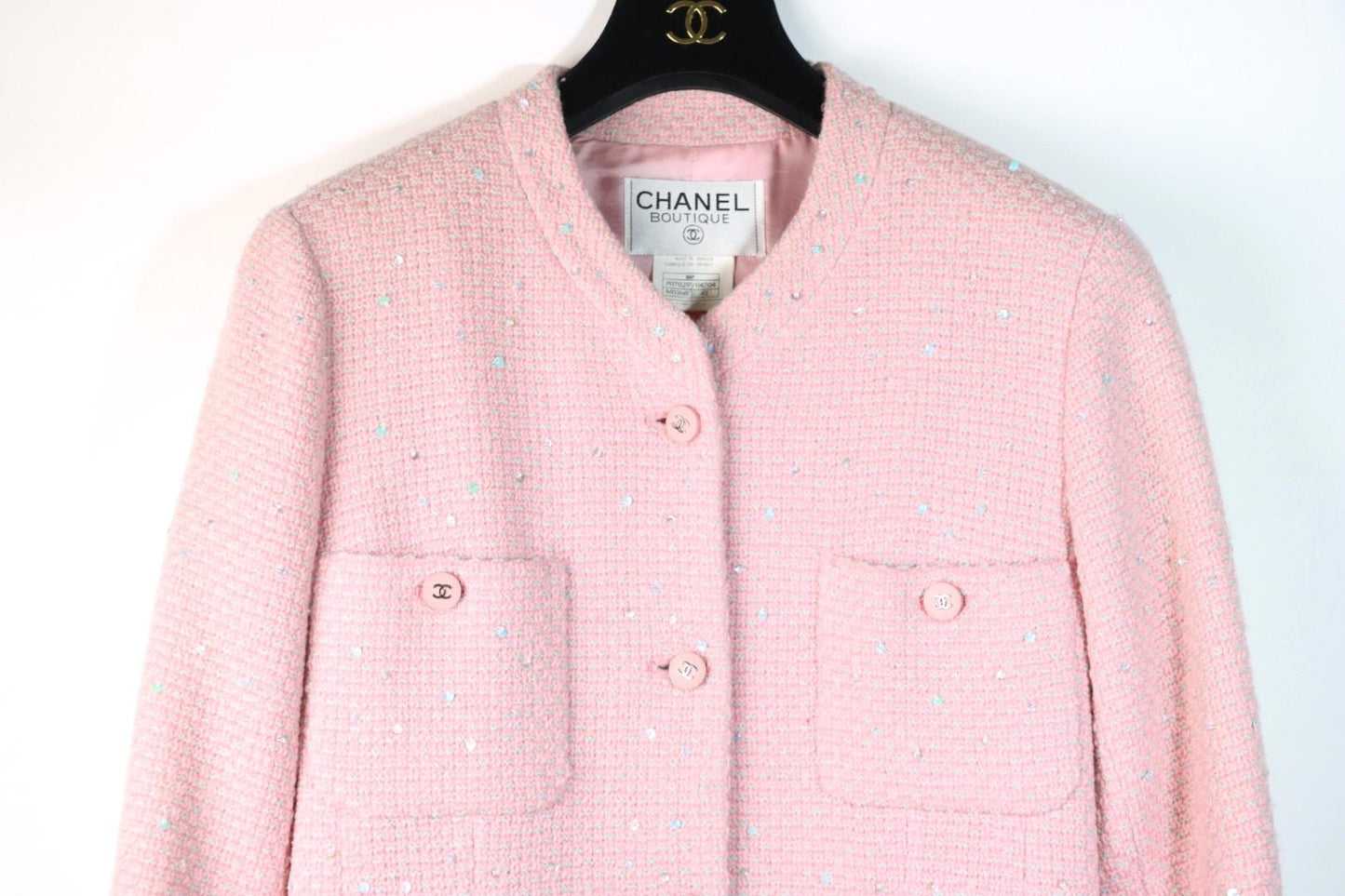 Vintage 1996 Chanel Pink Wool Long Jacket
